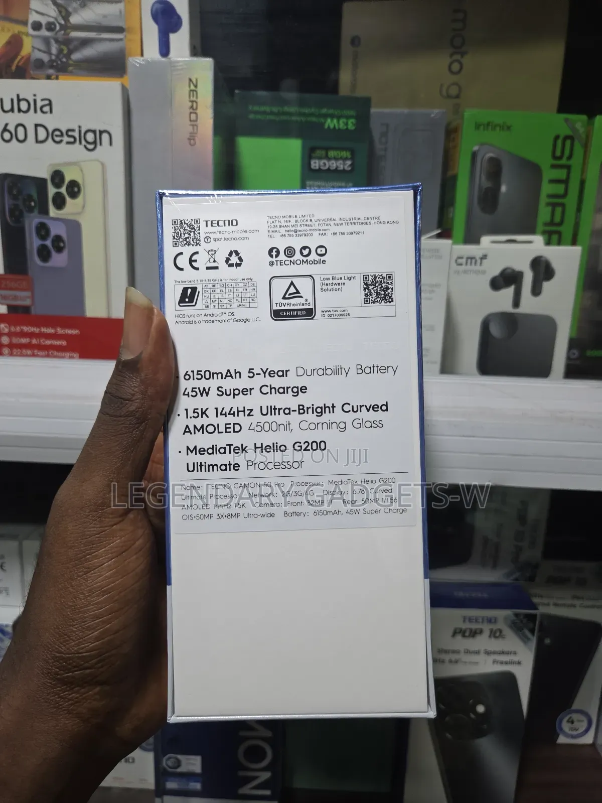 New Tecno Camon 50 Pro 256 GB Black