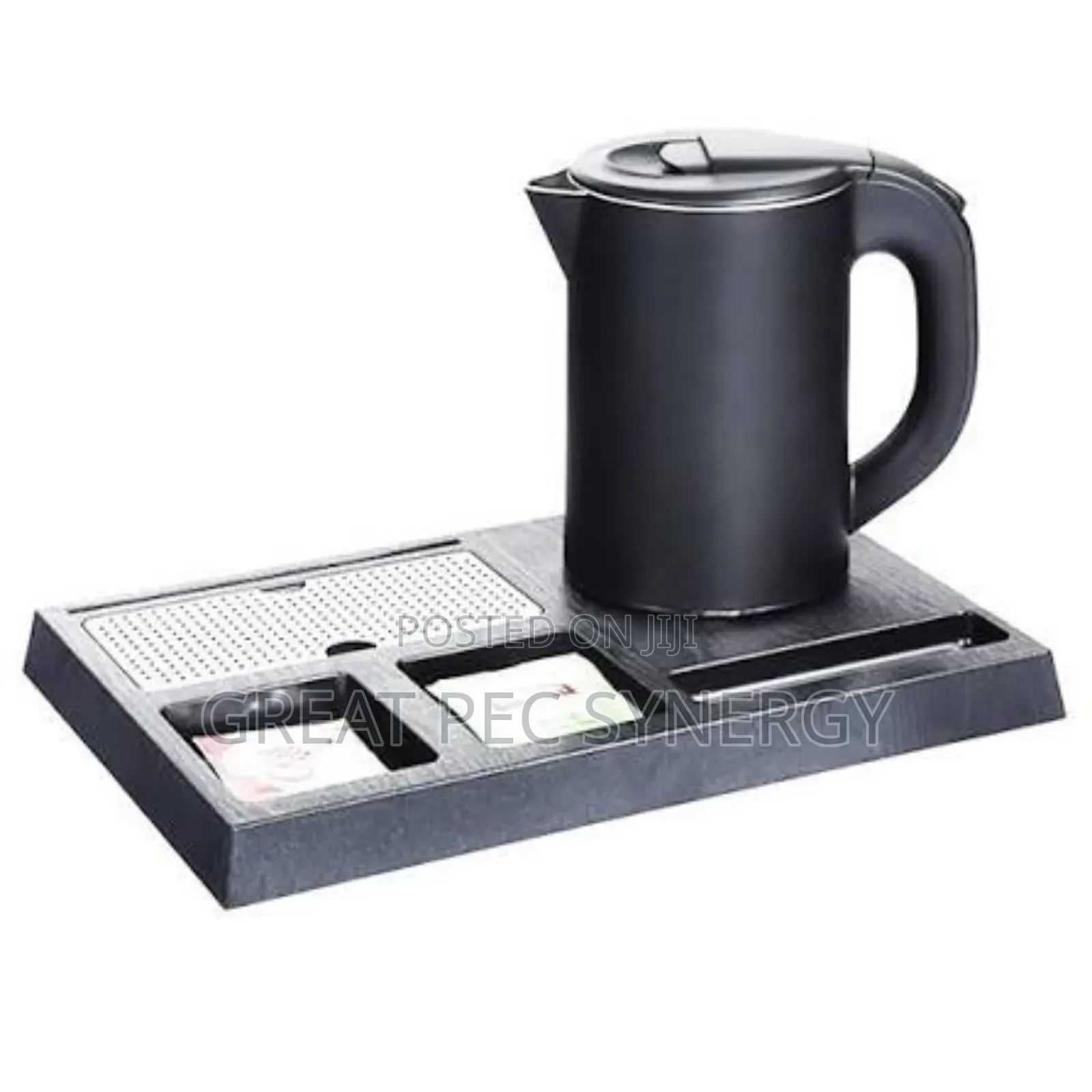 Hotel Kettle and Tray With 2 Ceramic Cup