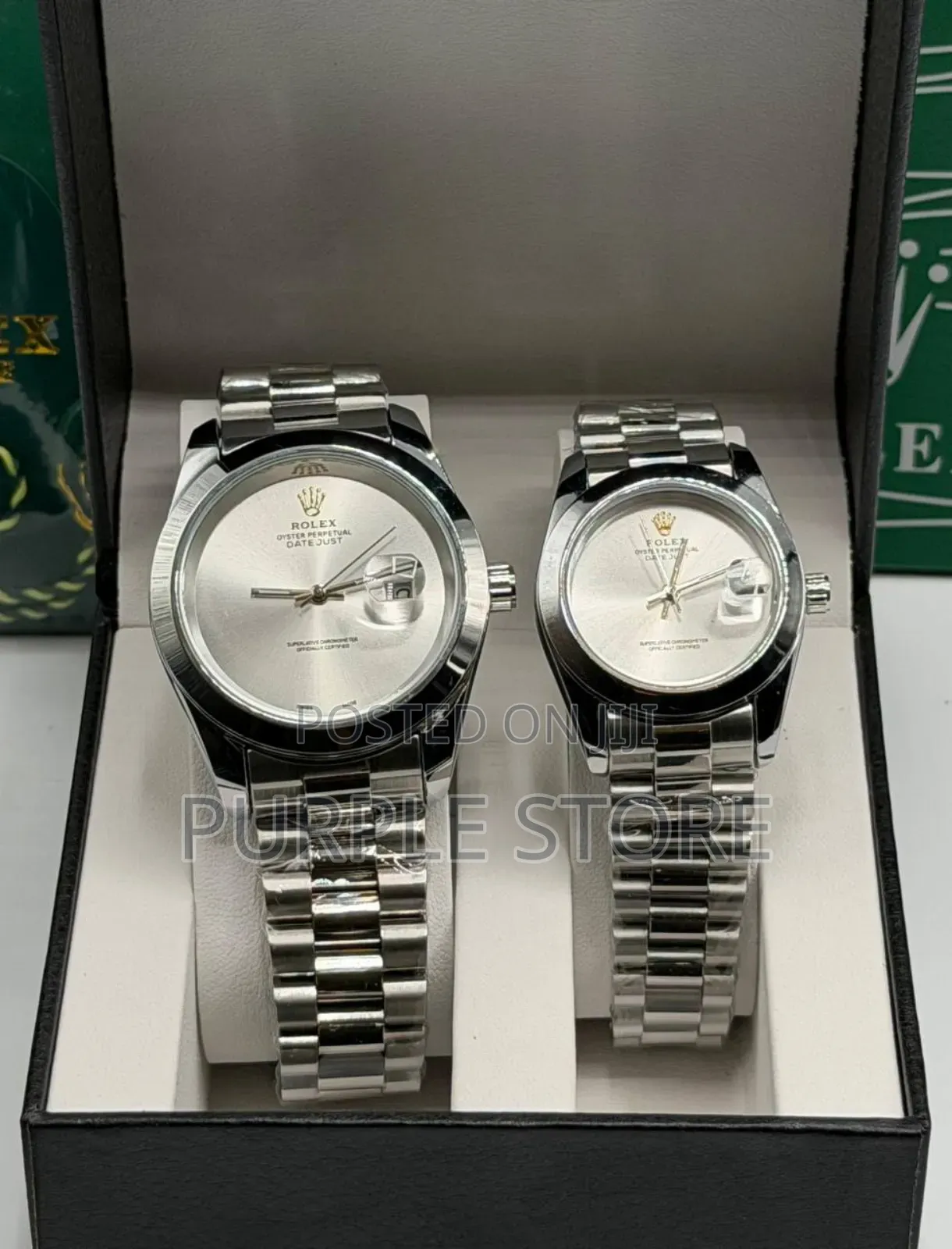 Rolex Couples Datejust Plain Dial Watches (Price Is for Both Watches)