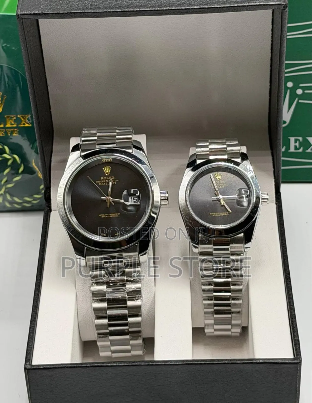 Rolex Couples Datejust Plain Dial Watches (Price Is for Both Watches)