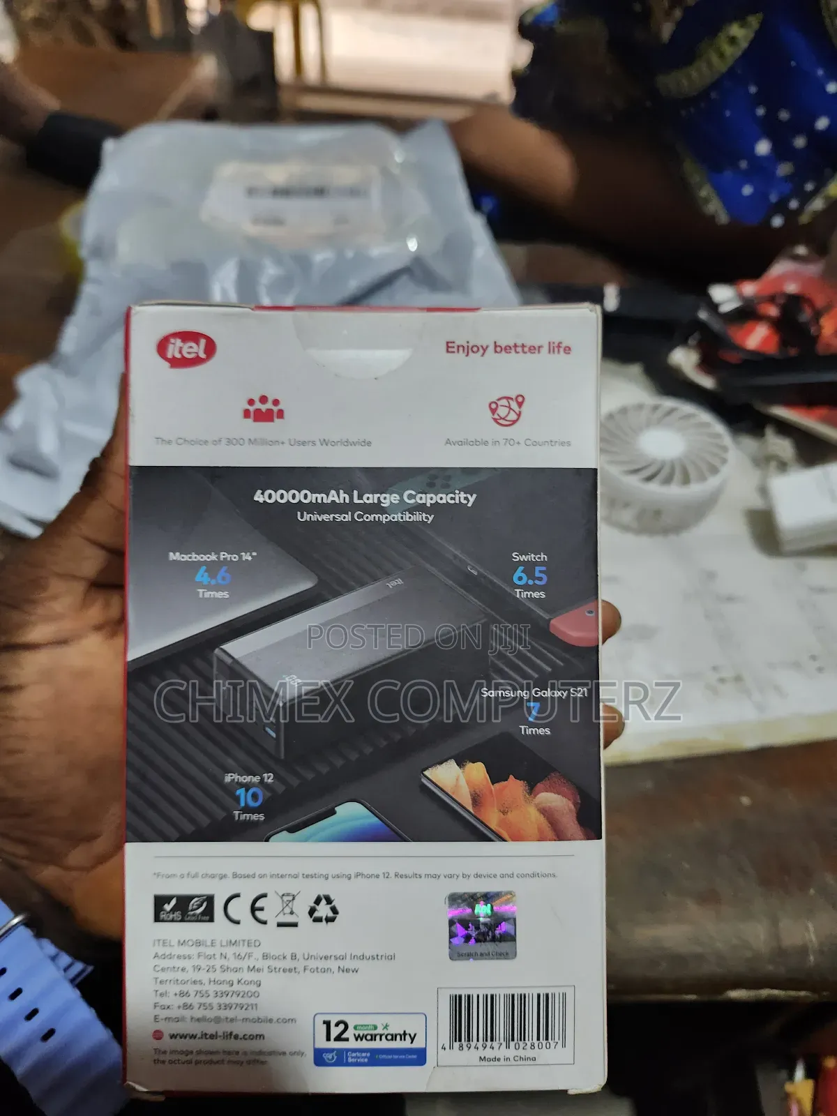 Itel 40000mah Powerpulse A1490 22.5w Fast Charging Power Bank
