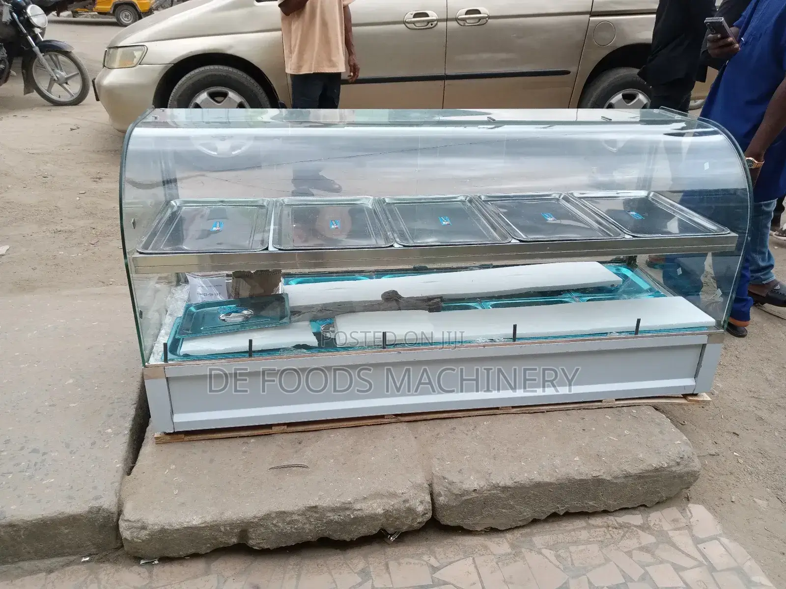 5 Plate Foreign Food Warmer Curved Glass