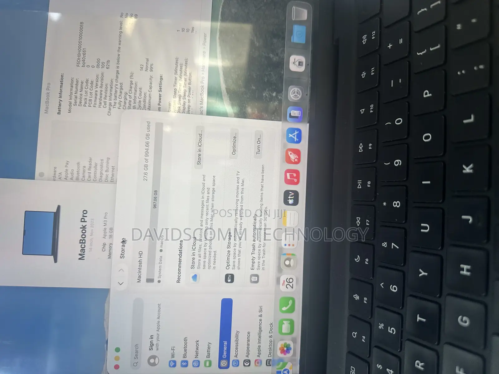 Laptop Apple MacBook Pro 2023 M3 Pro 14-inch 18GB Apple M3 Pro SSD 1T