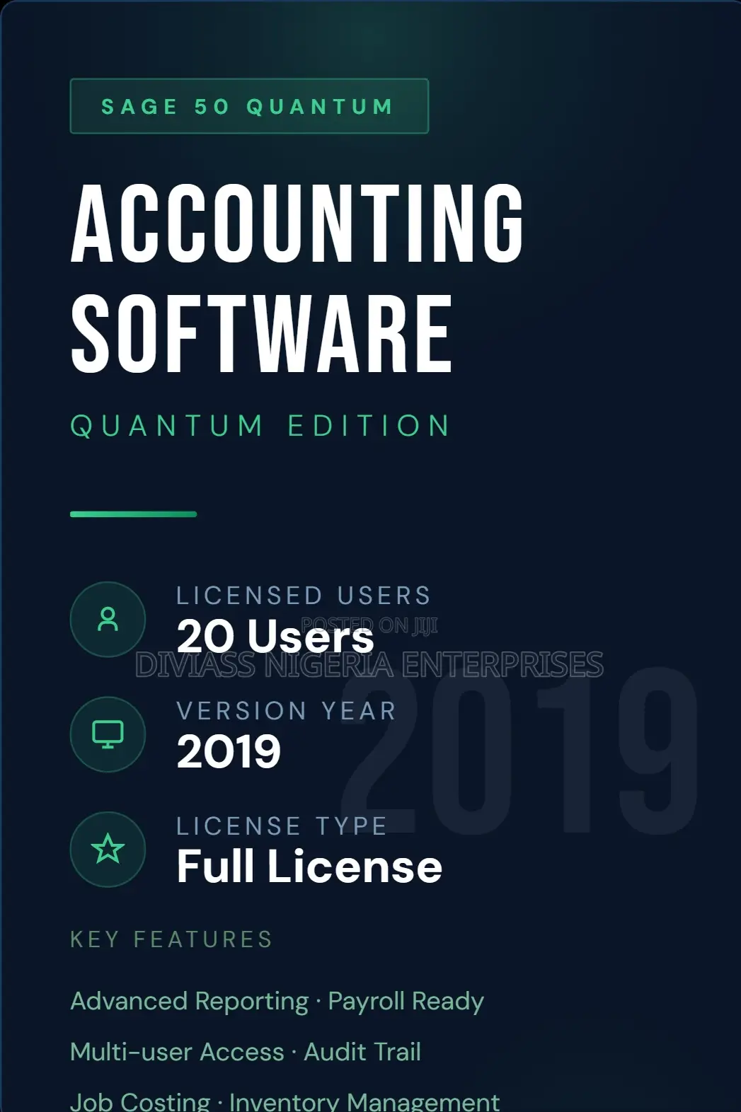 Sage 50 Quantum Accounting 2019 1– 20 Users (Lifetime License)