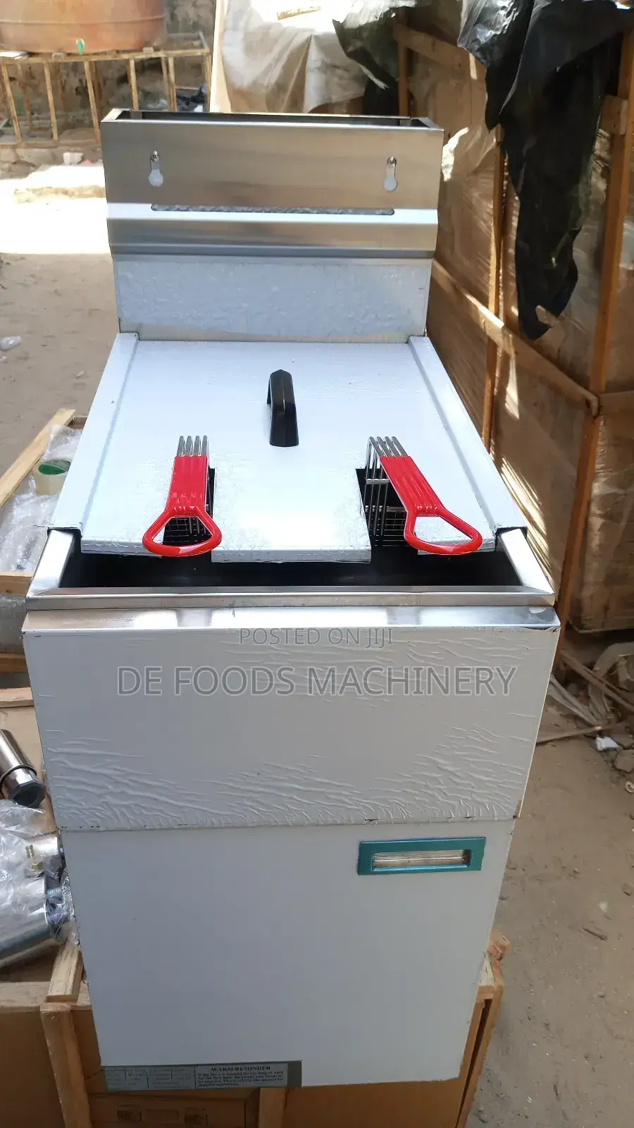 Single Tank Double Basket Gas Standing Deep Fryer