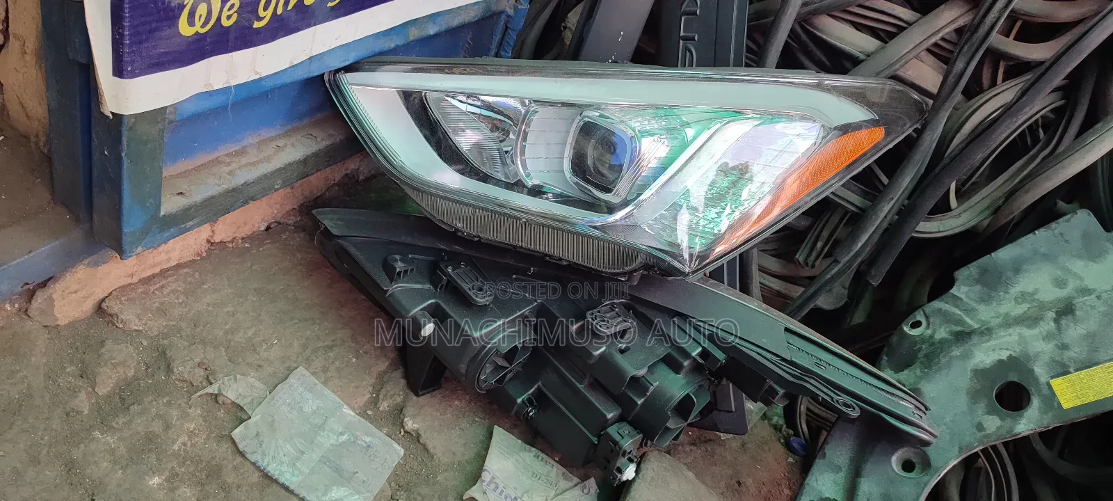 Set Led Head Lamp Hyundai Santa Fe 2014 Model