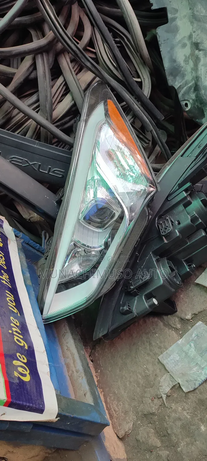 Set Led Head Lamp Hyundai Santa Fe 2014 Model
