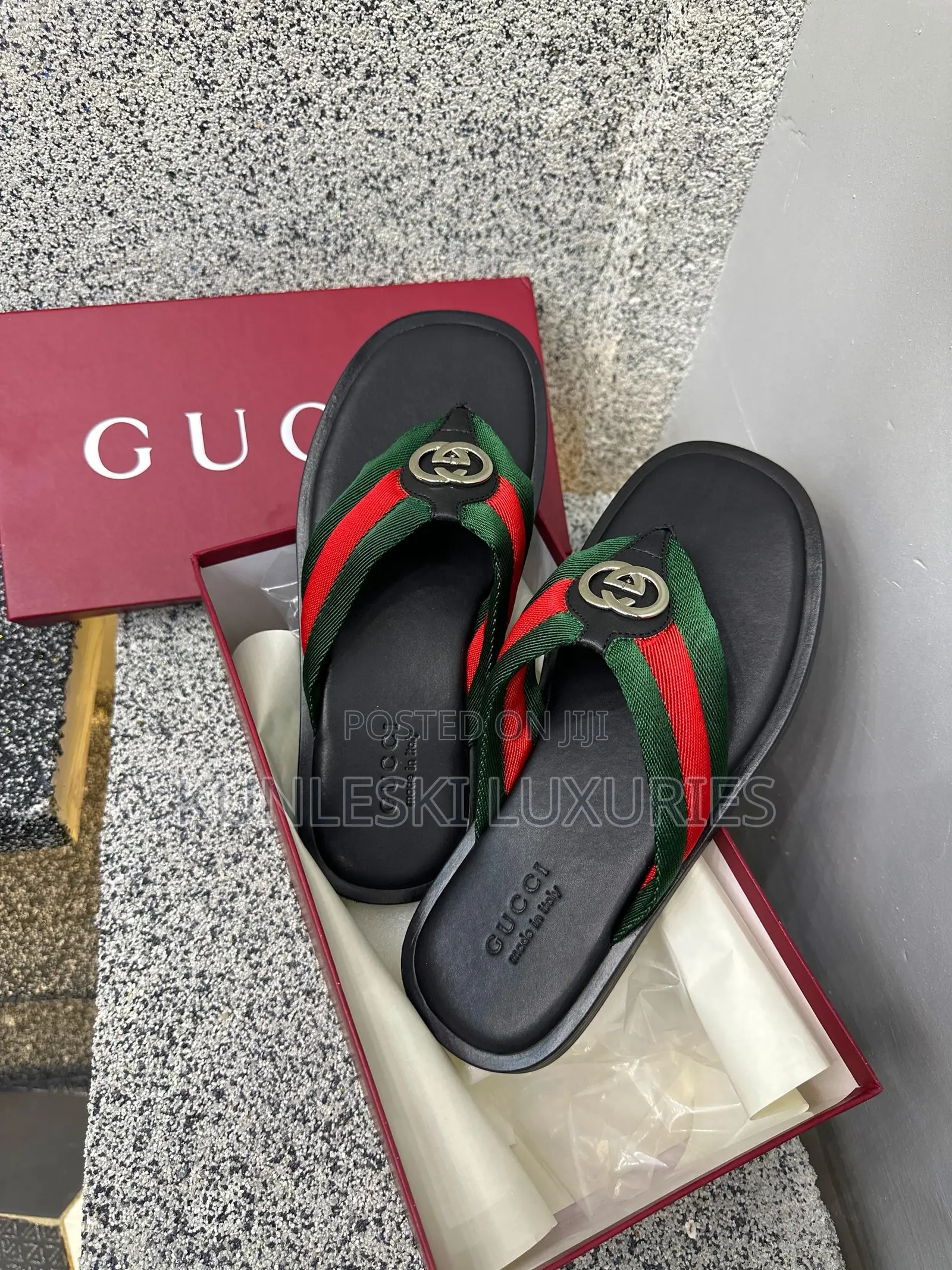 High Quality Gucci Luxury Leather Slippers