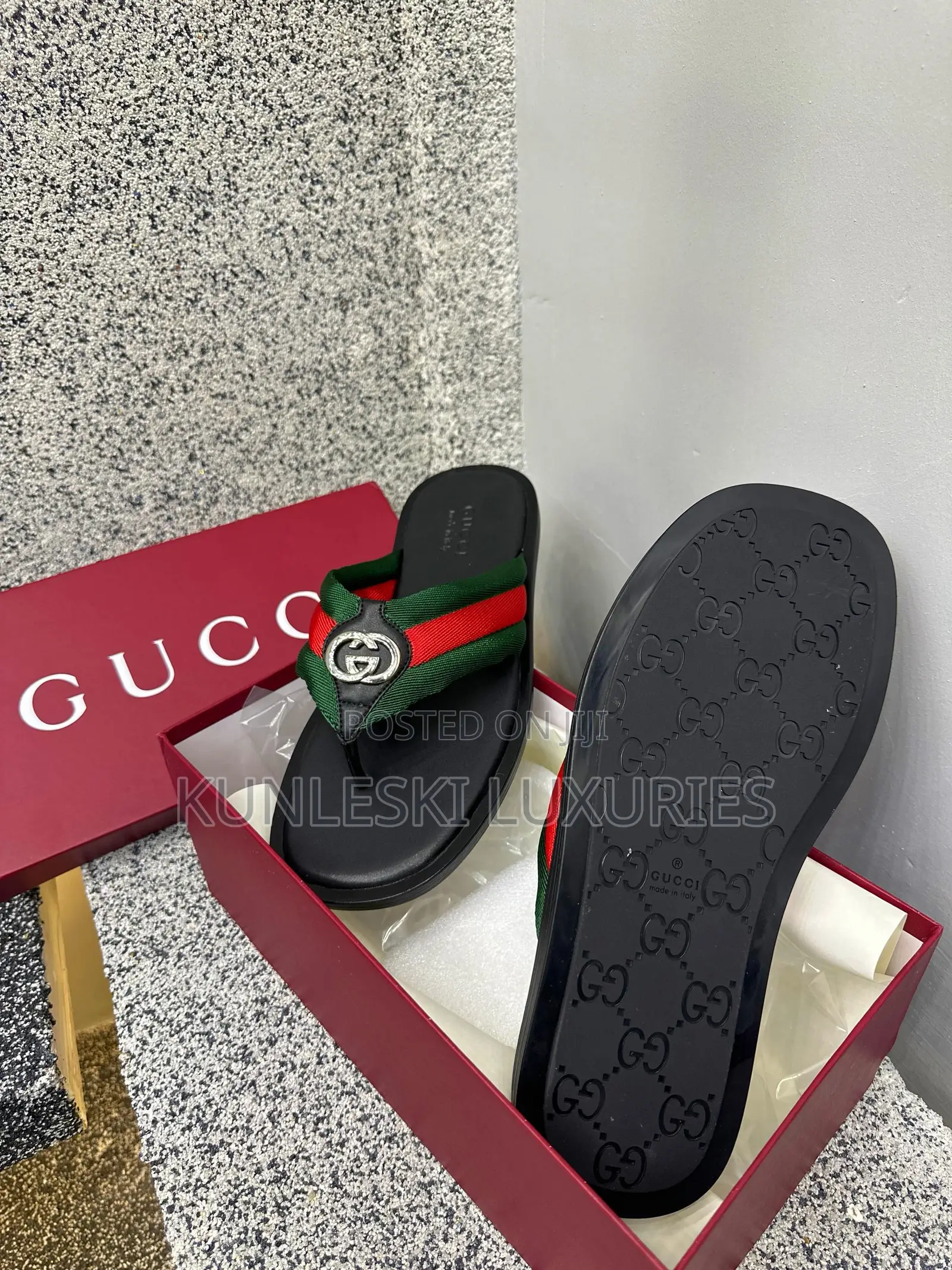 High Quality Gucci Luxury Leather Slippers