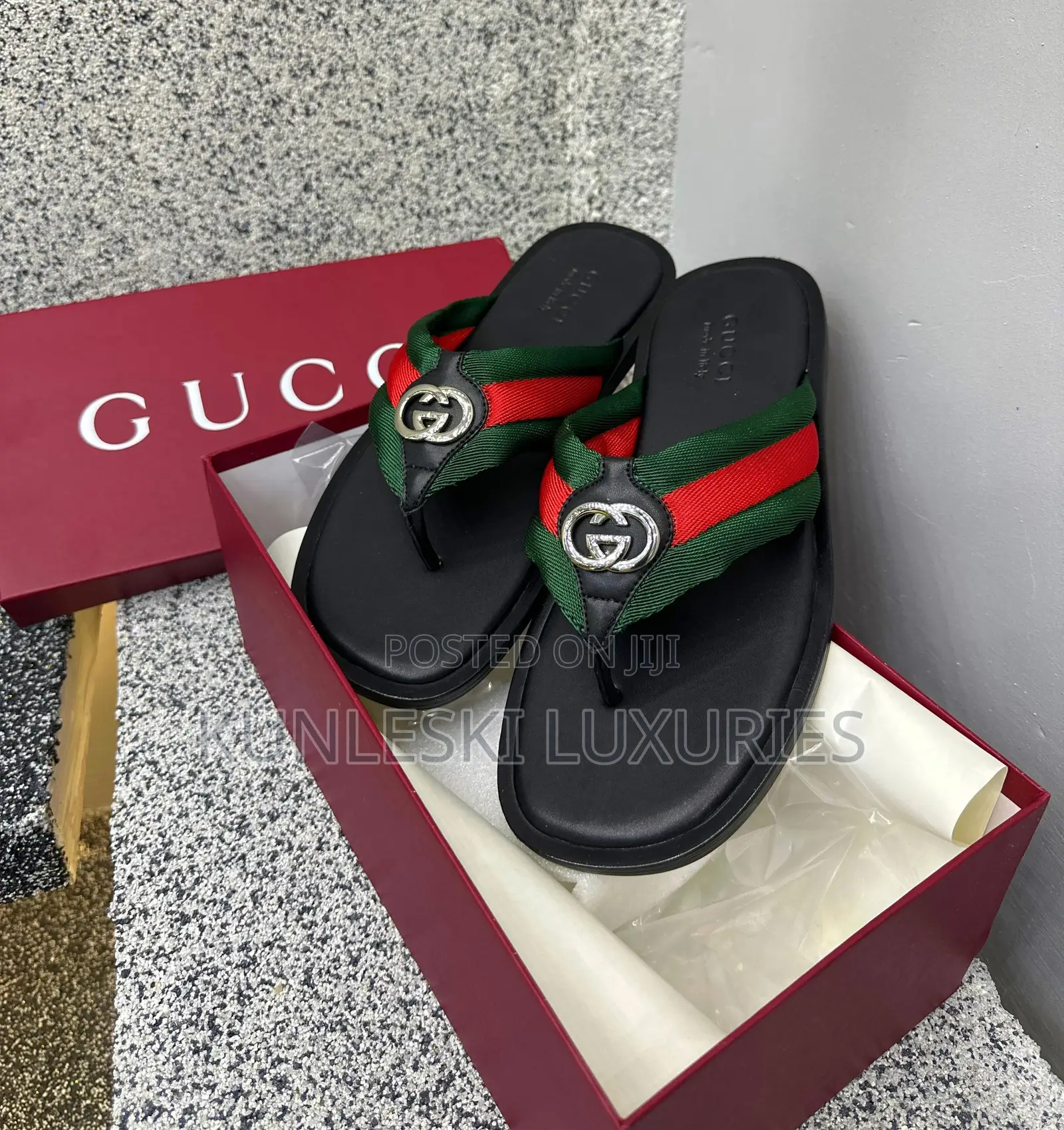 High Quality Gucci Luxury Leather Slippers