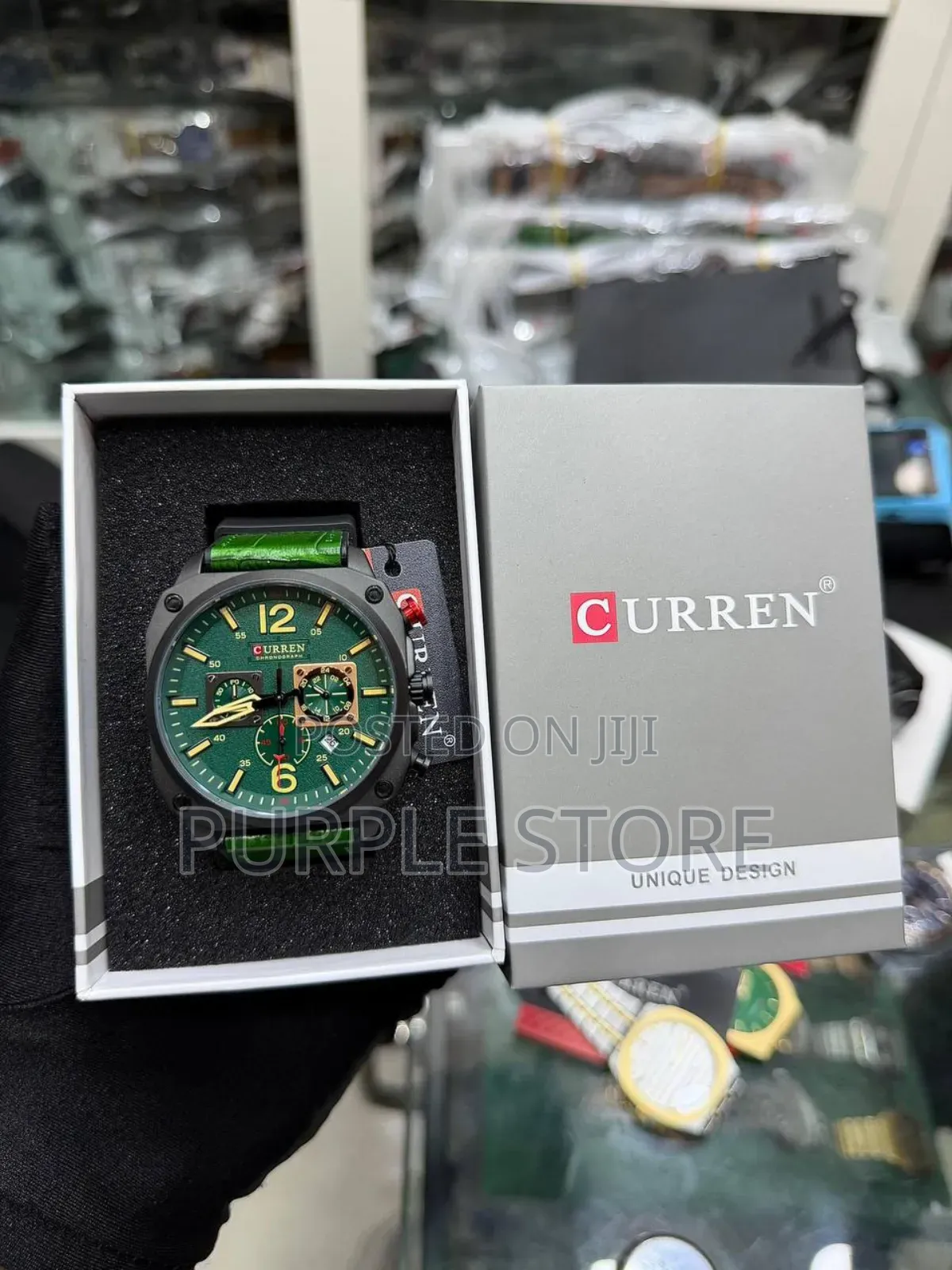 Curren Leather Chronograph Watch, Sapphire 30m Water Resistant