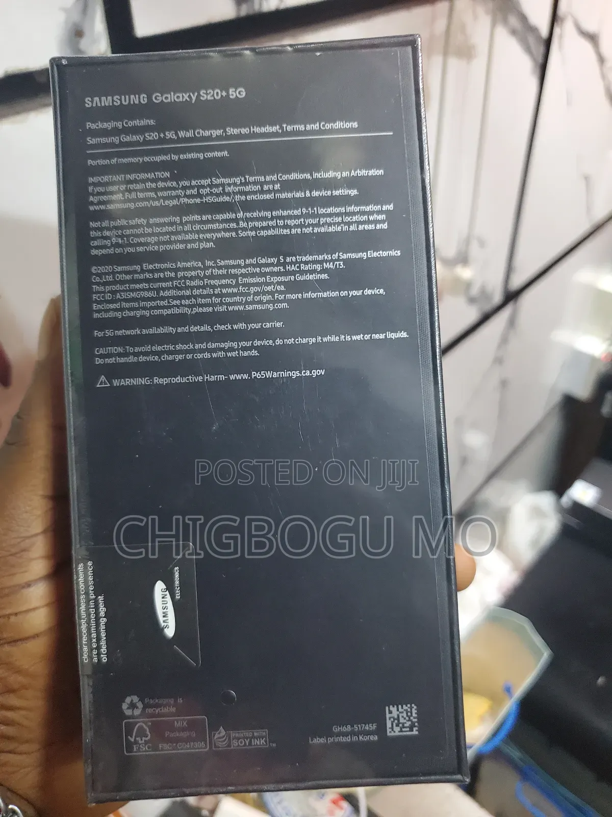 New Samsung Galaxy S20+ 5G 128 GB Black