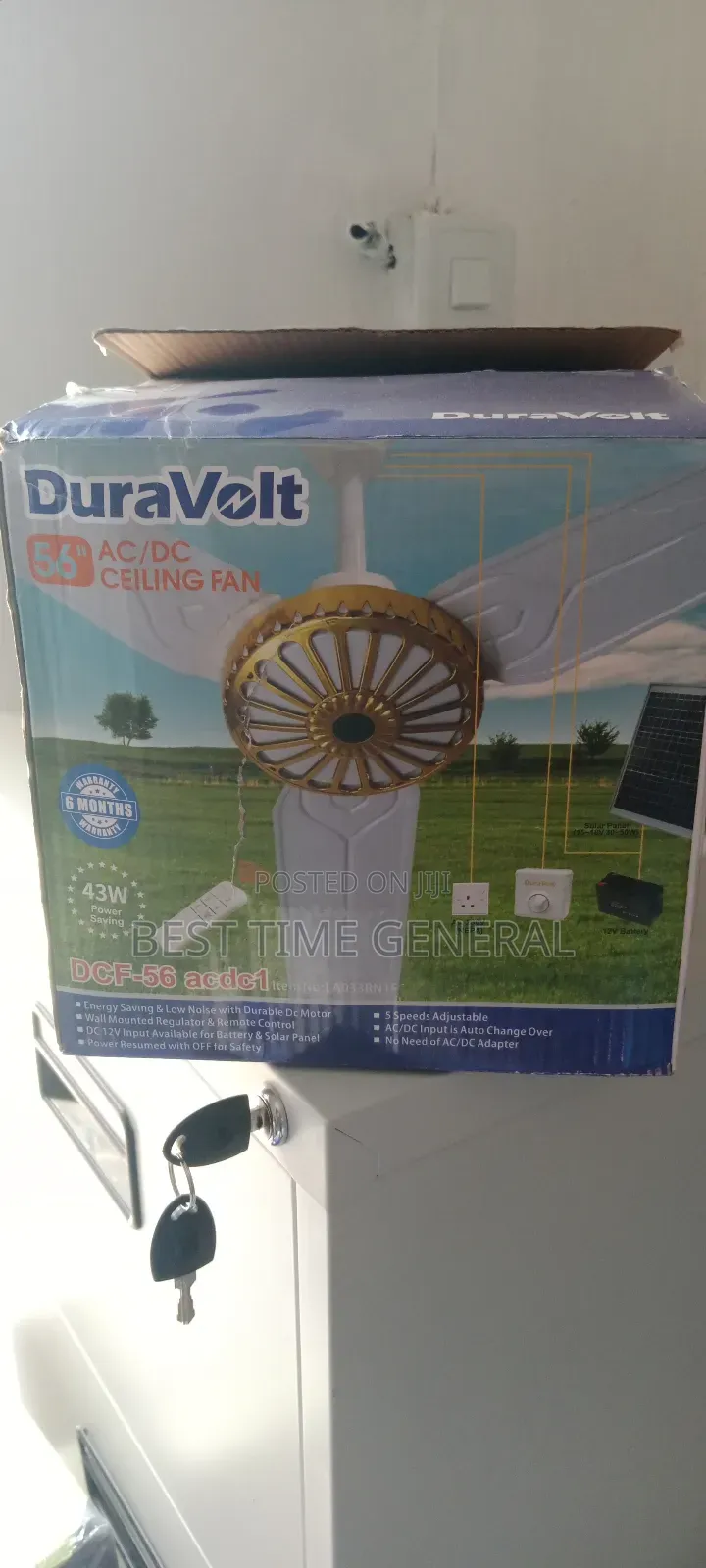 Luxury High Quality Ac Dc Solar Ceiling Fan