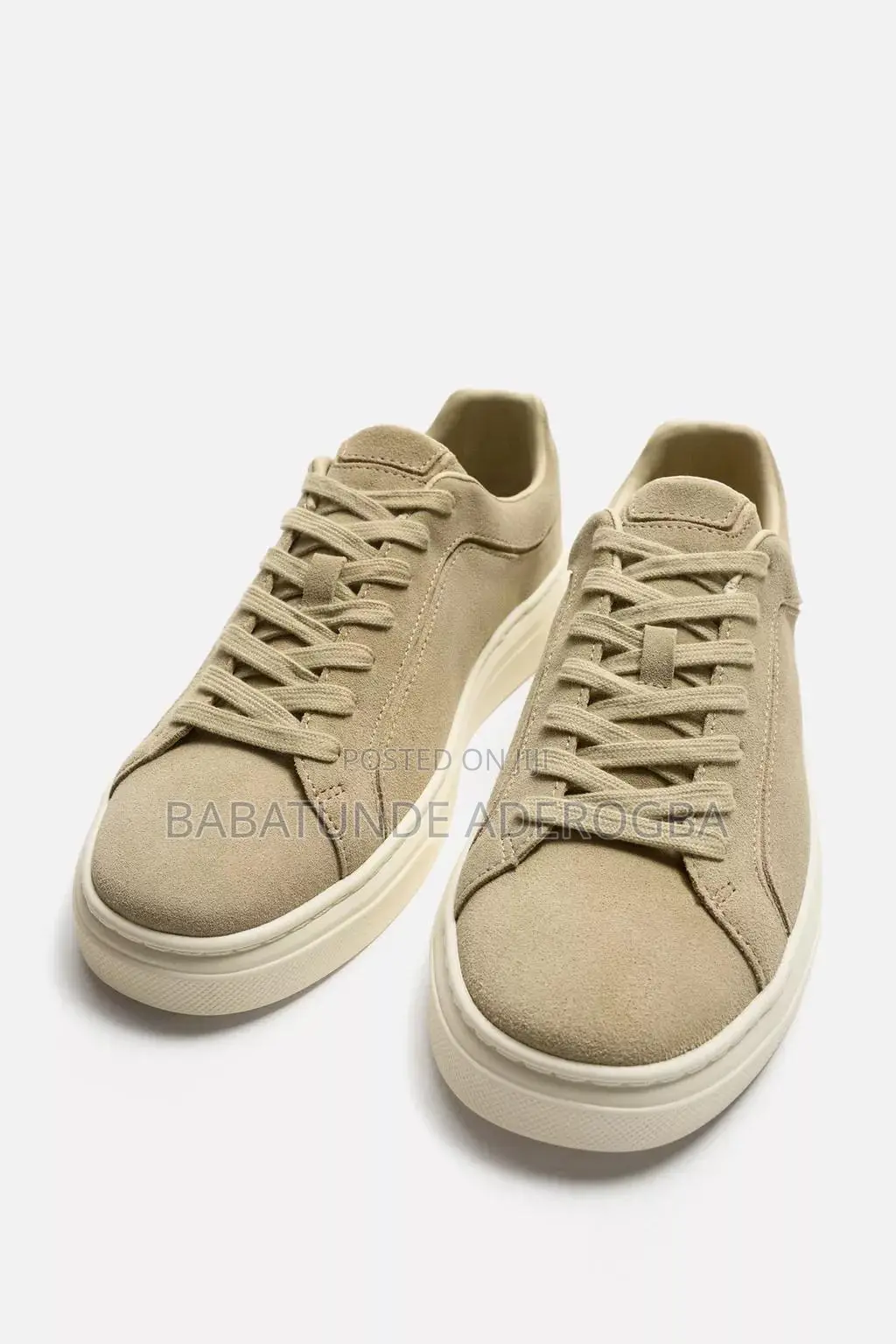 Zara Beige Suede Sneakers
