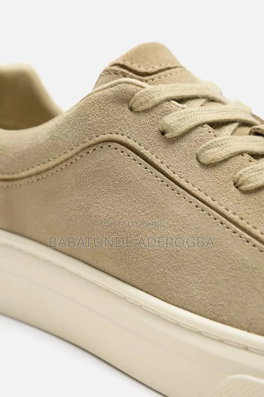 Zara Beige Suede Sneakers