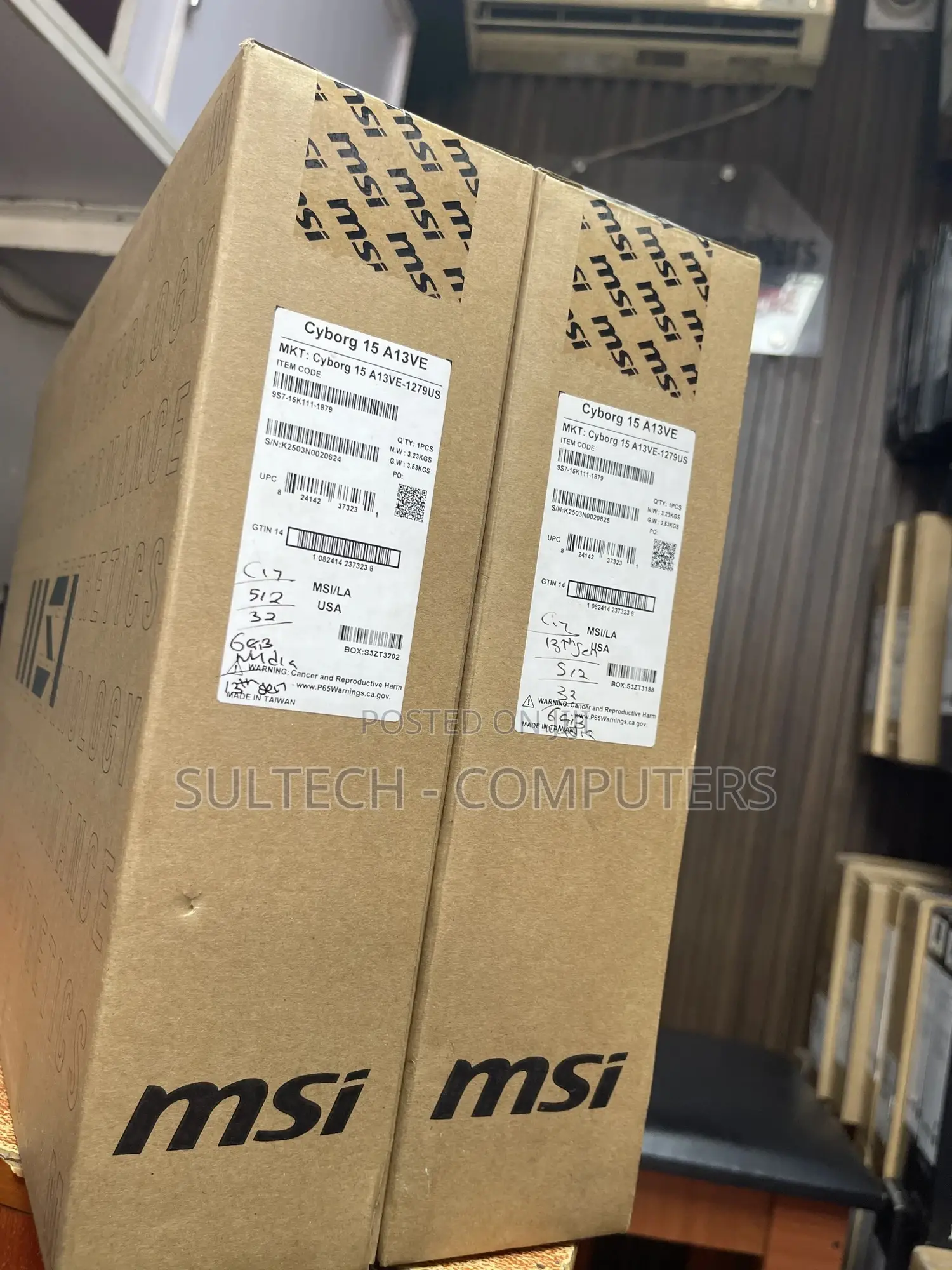 New Laptop MSI Cyborg 15 32GB Nvidia SSD 512GB