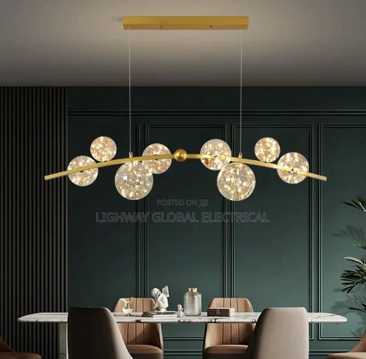 Modern Led Dining Glass Ball Chandelier