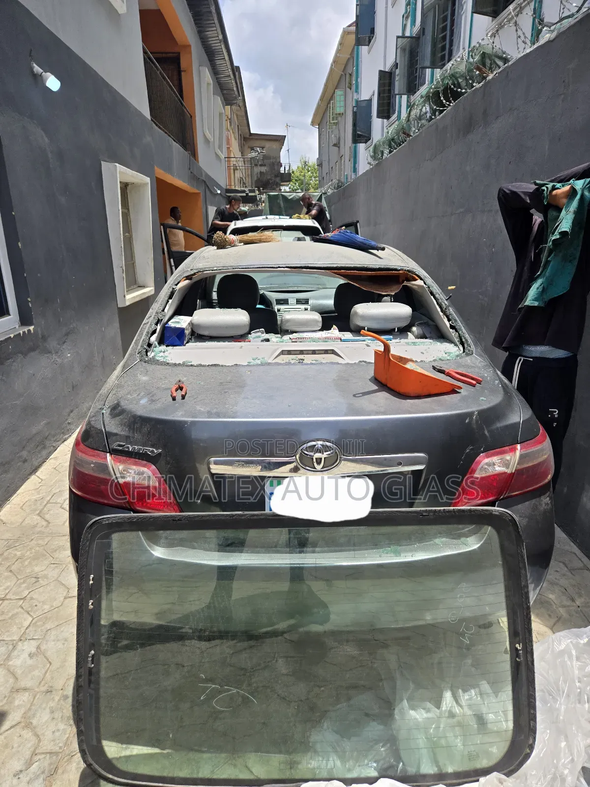 Toyota Camry Muscle 2007 Back Glass Available Installed