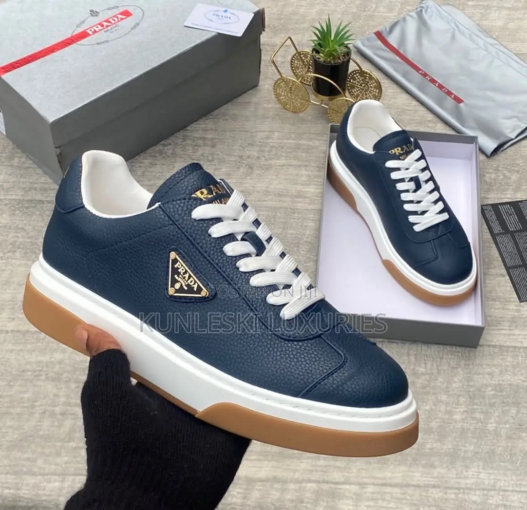 Original Prada Milano Blue / Black Luxury Sneakers