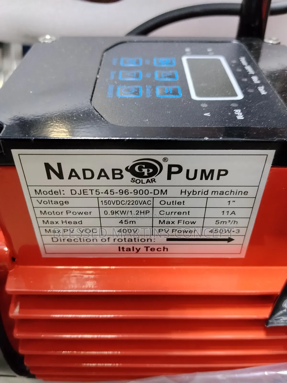 1.2hp AC/Dc Surface Solar Pump. 100% Copper Coil