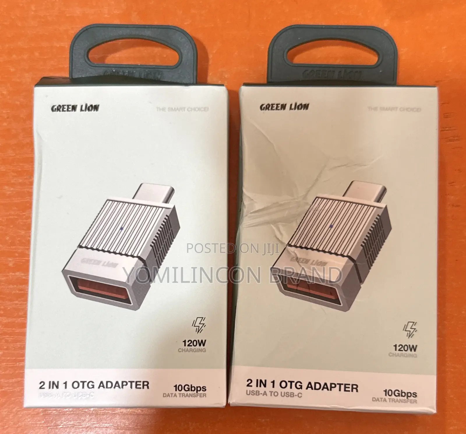 Green Lion 2 in 1 Otg Adapter Usb-a to Usb-C - Gray