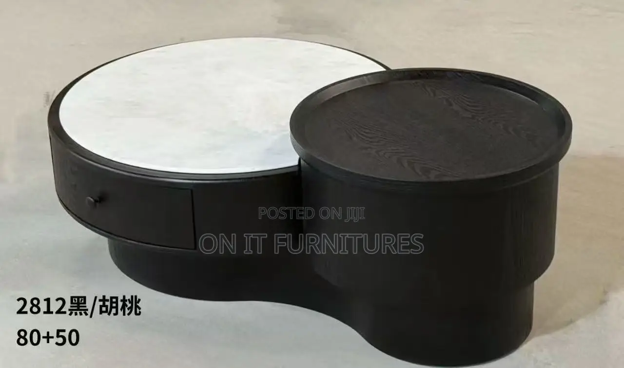 Luxerise Marble Lift-Top Coffee Table– Black Finish With Storage