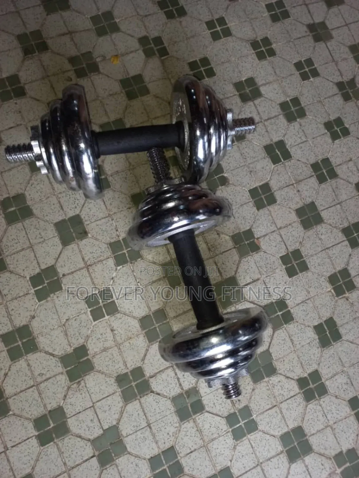 Pair of 10kg Chrome Dumbbell RWP