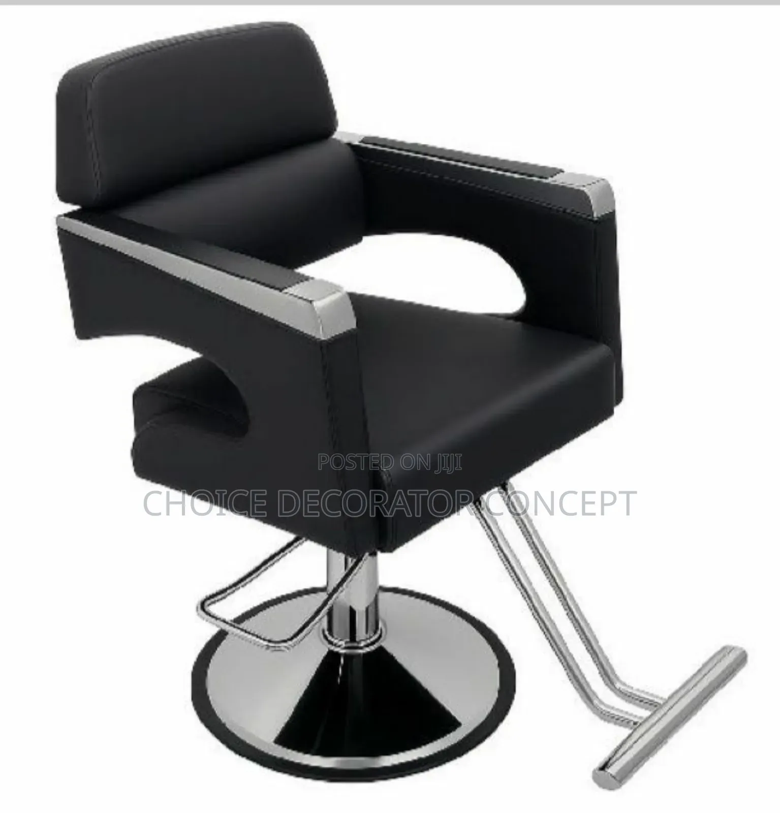 Salon Barber Chair – Black (Hydraulic Reclining)