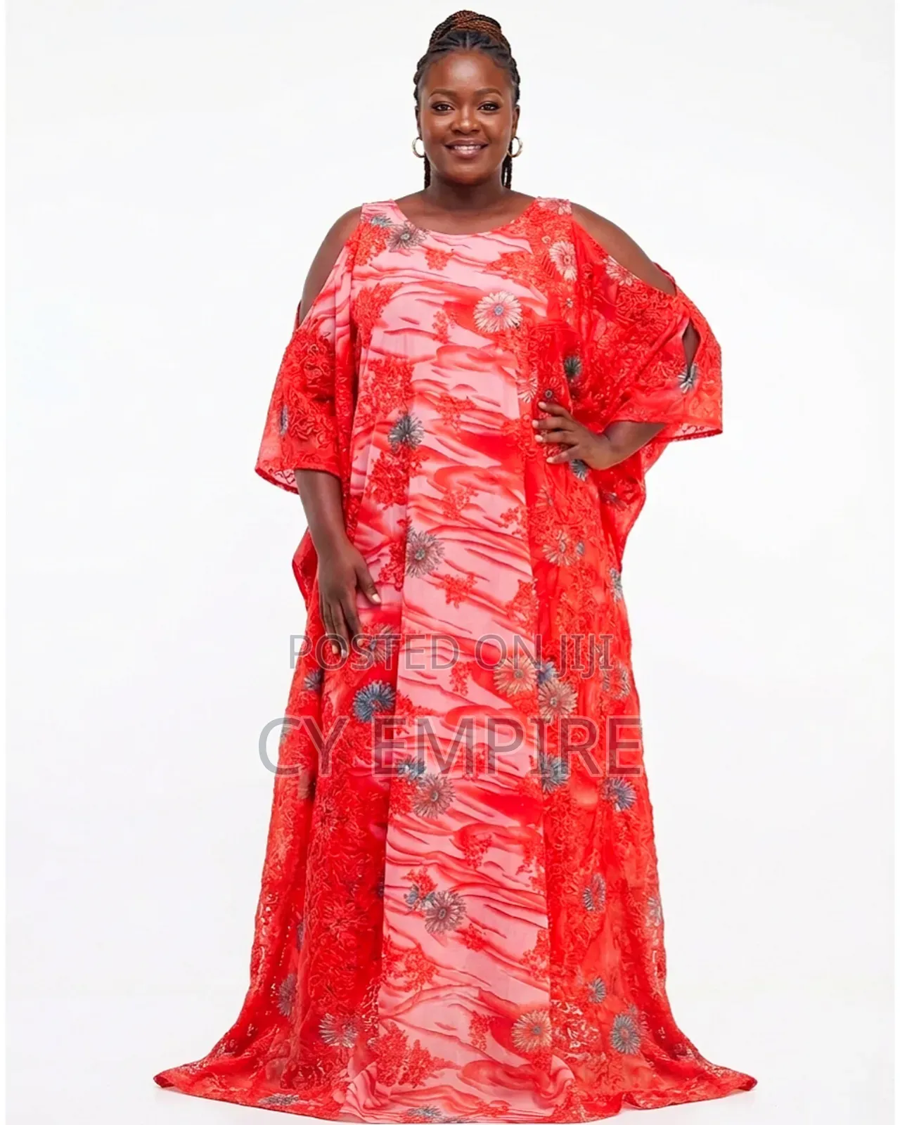 Red Cold Shoulder Bubu