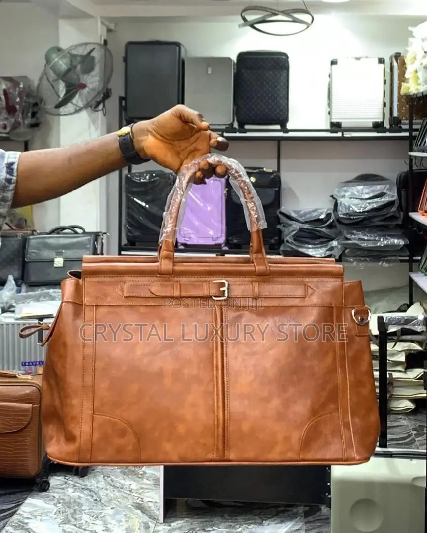 High Quality Luxury Men Genuine Leather Duffle Bag