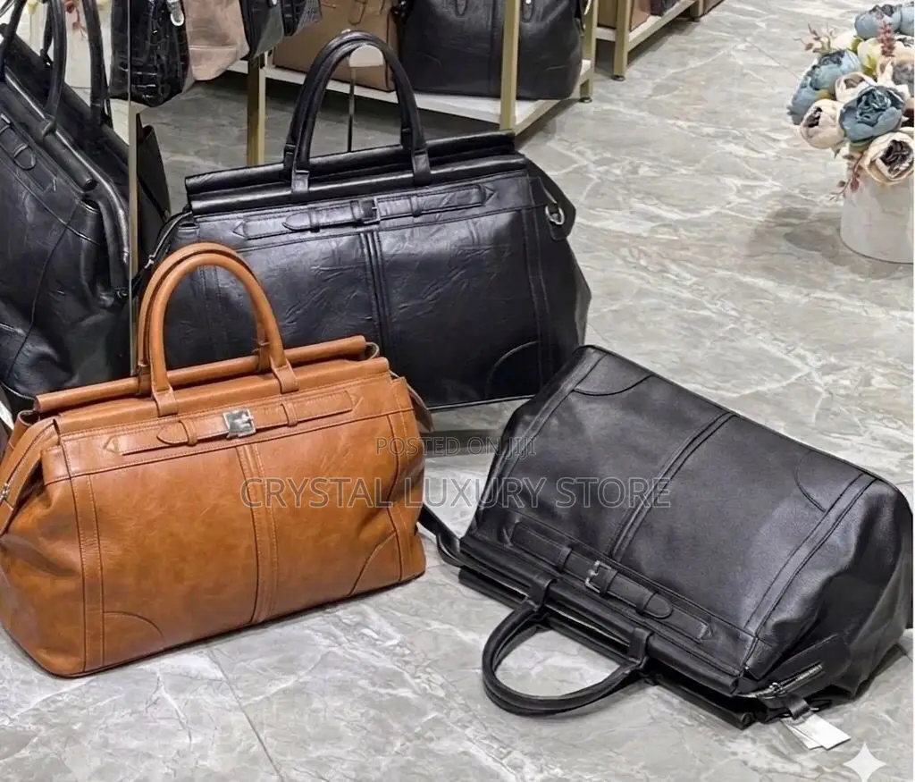 High Quality Luxury Men Genuine Leather Duffle Bag