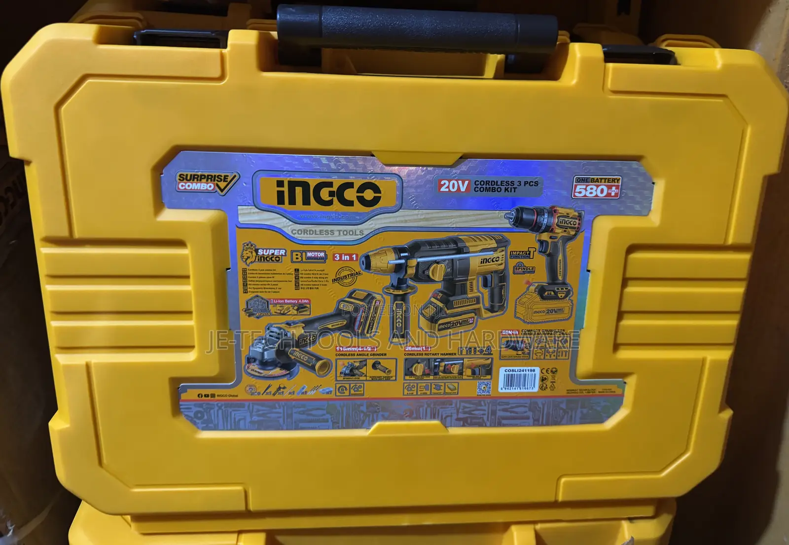 Ingco 3 in 1 Brushless Cordless Combo Kit