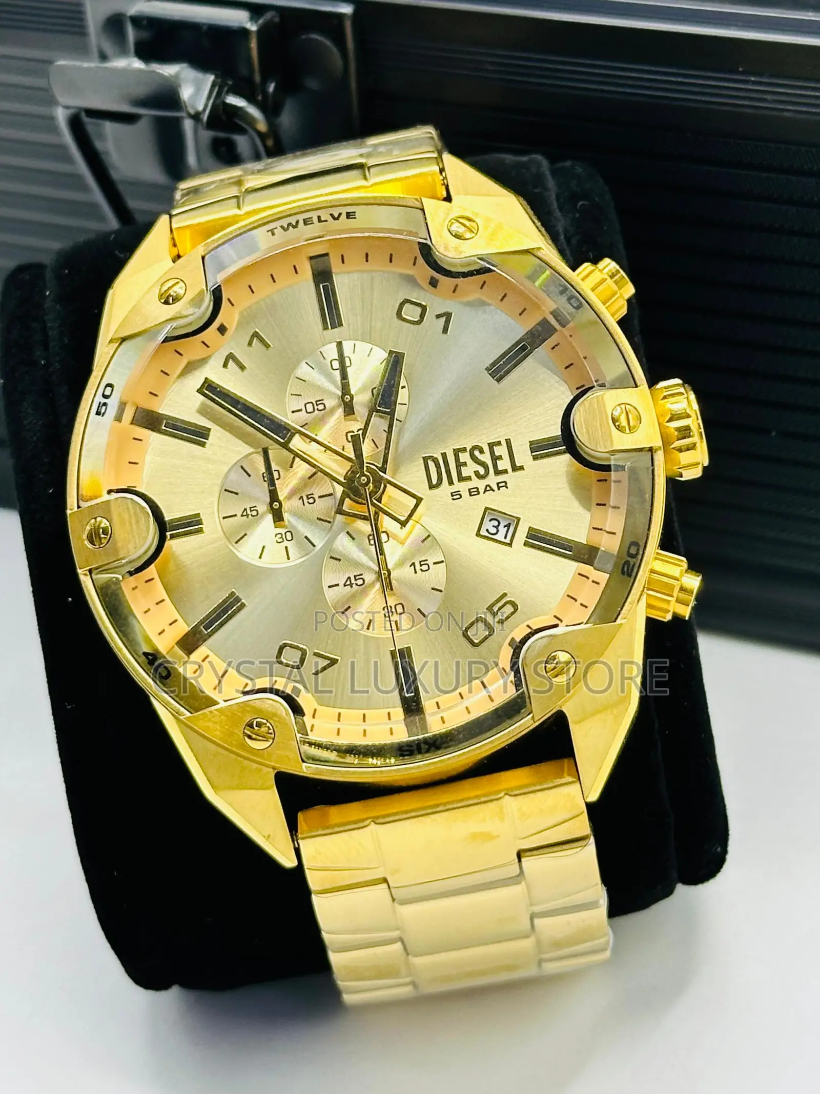 Diesel Quality Luxury Men Automatic Engine Wristwatch