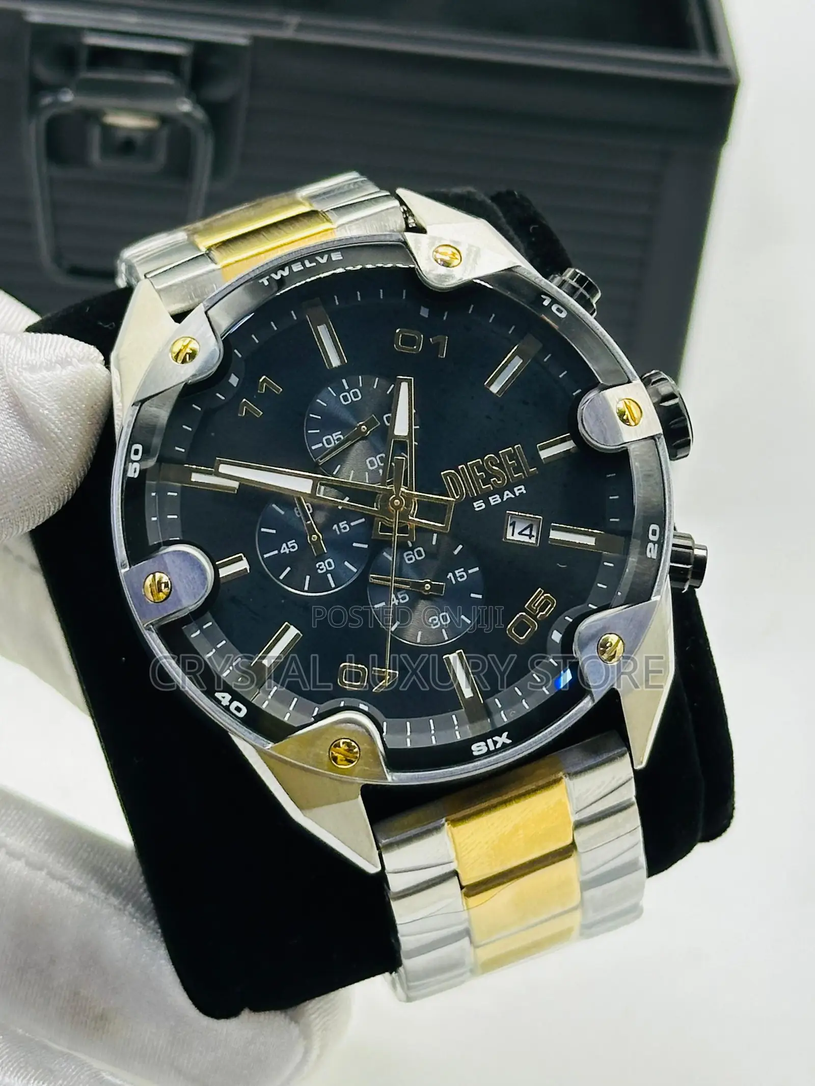 Diesel Quality Luxury Men Automatic Engine Wristwatch