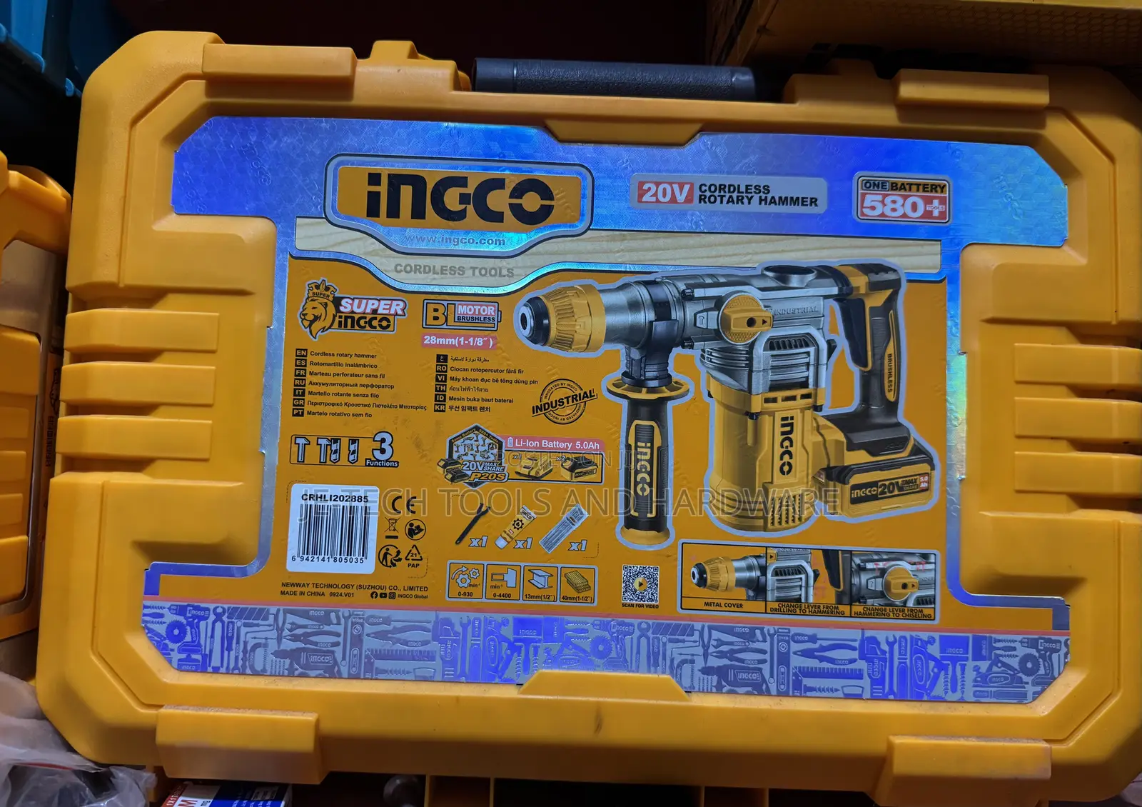 Cordless Rotary Hammer Ingco Crhli202287 20v