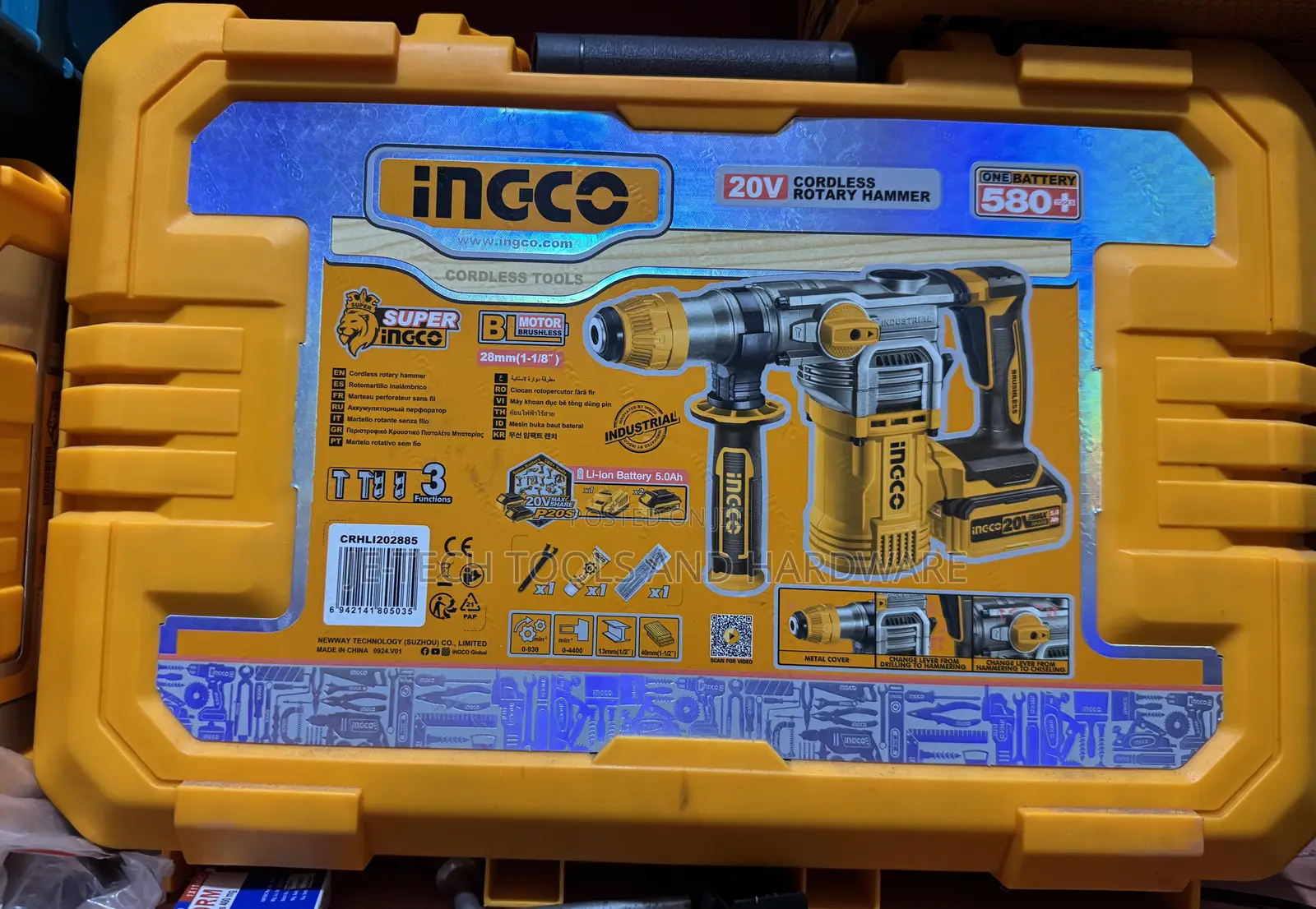 Cordless Rotary Hammer Ingco Crhli202287 20v