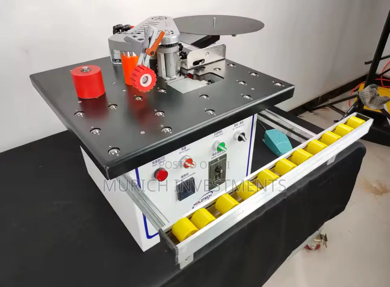 Portable Edge Bander With Curved Straight Edges and Speed Control