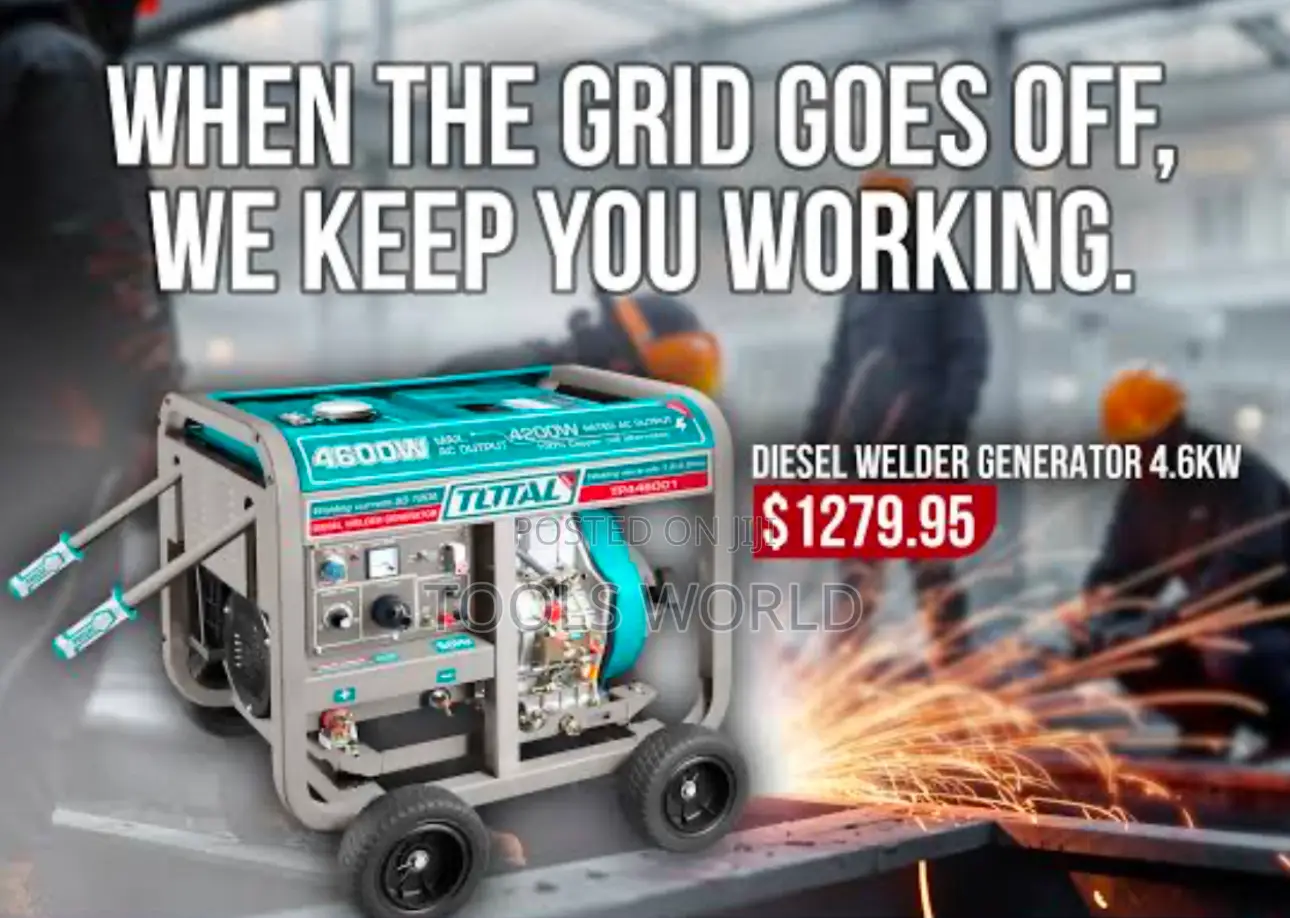 Total Diesel Generator and Welder 4600w / 50-180a (Tp446001)