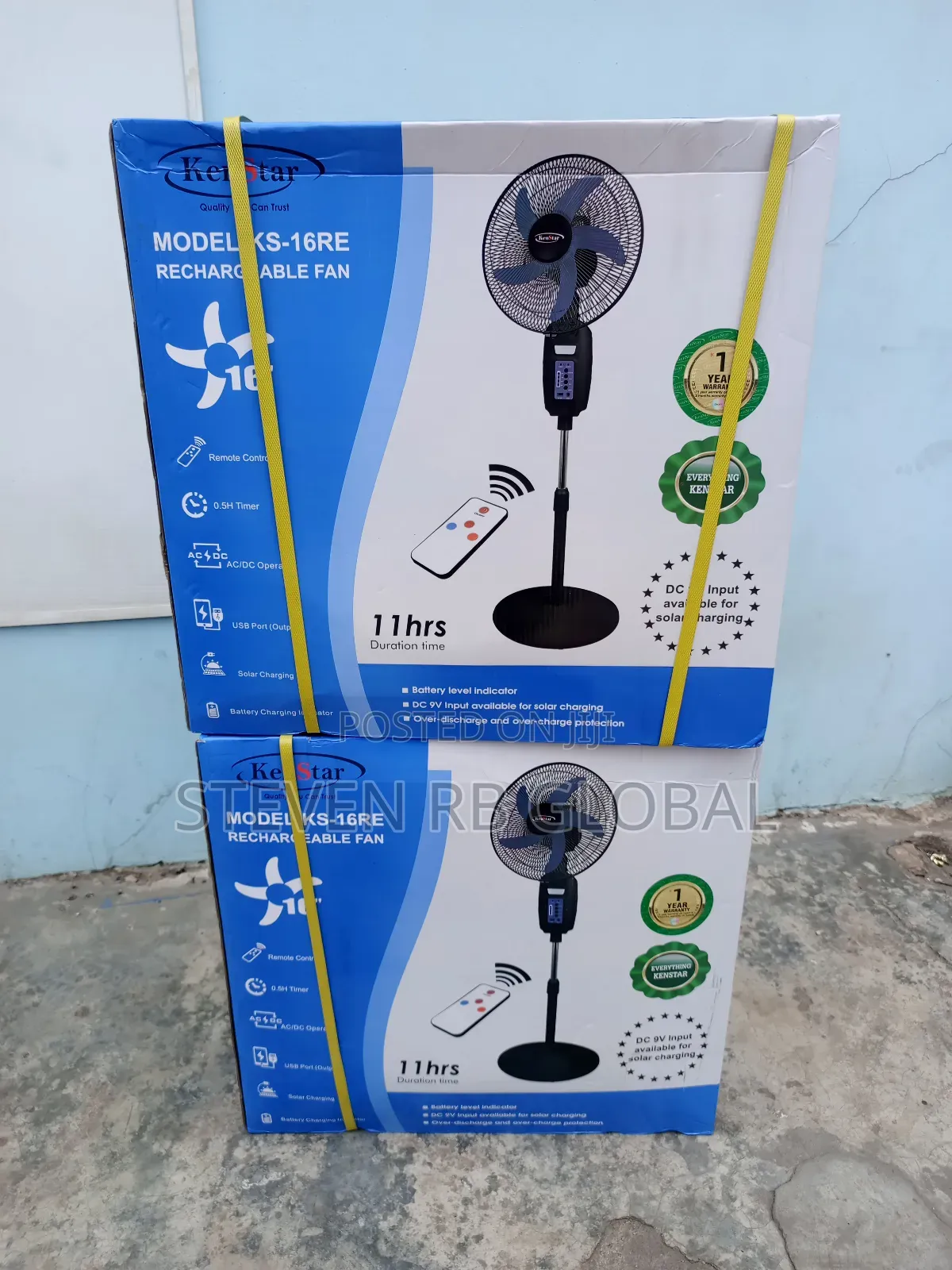 Kenstar 16” Rechargeable Standing Fan | Ks16re