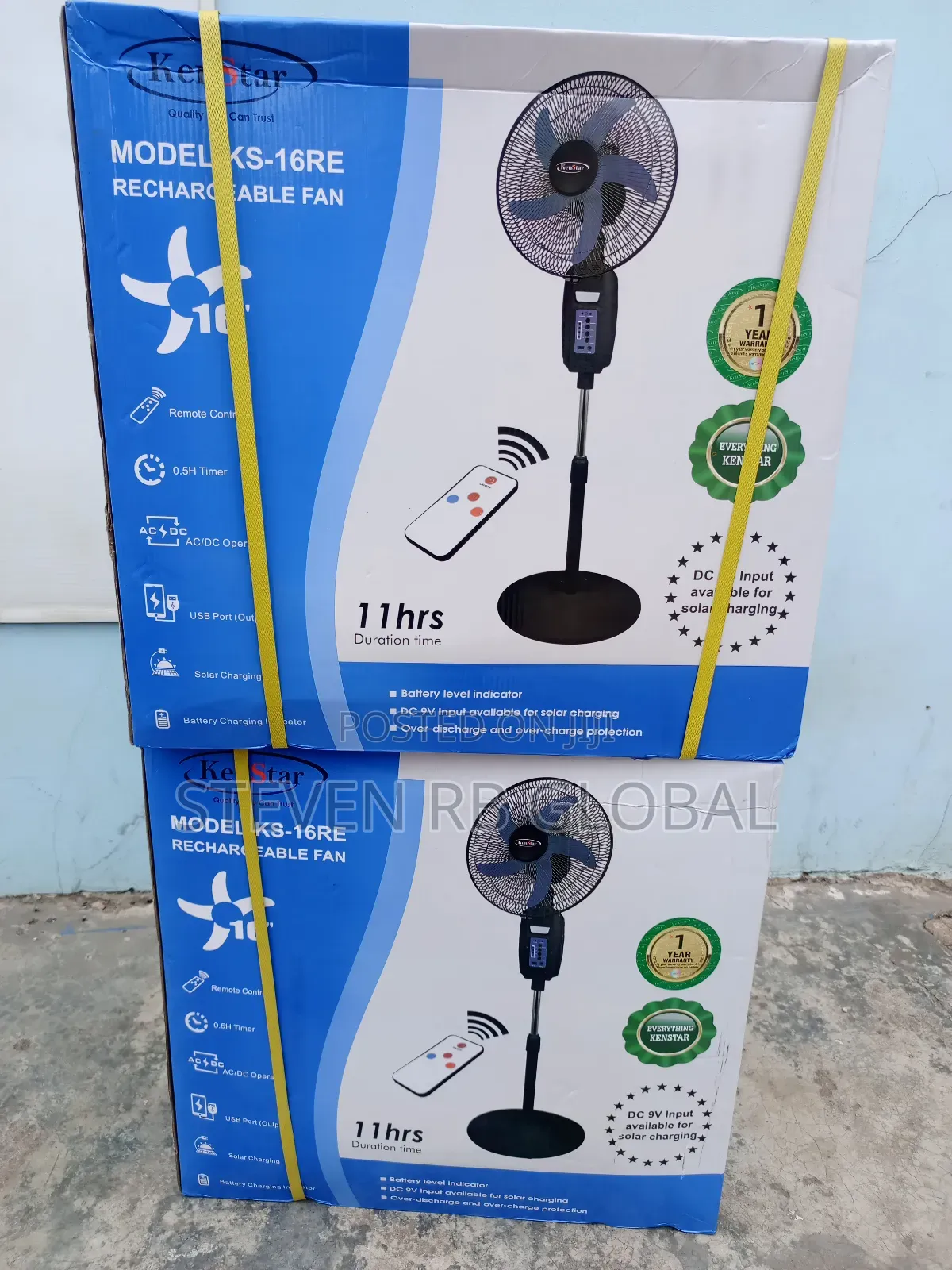 Kenstar 16” Rechargeable Standing Fan | Ks16re