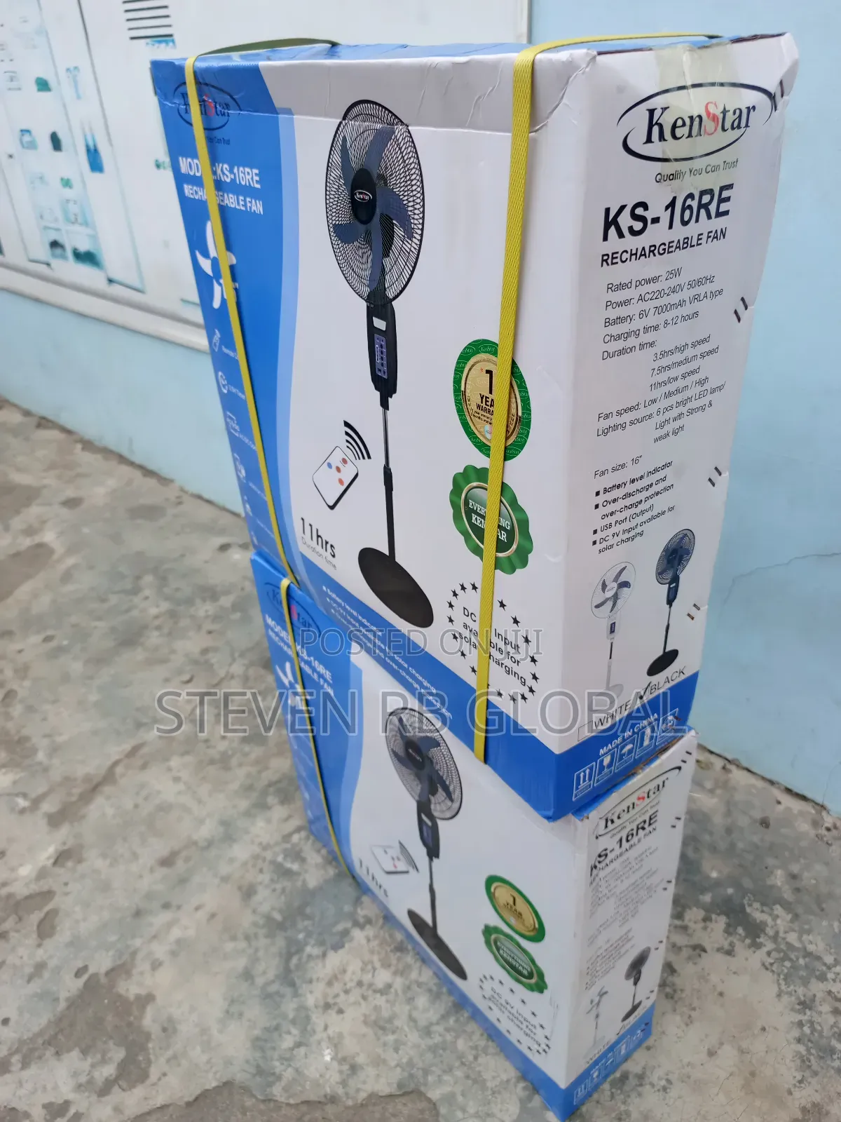 Kenstar 16” Rechargeable Standing Fan | Ks16re