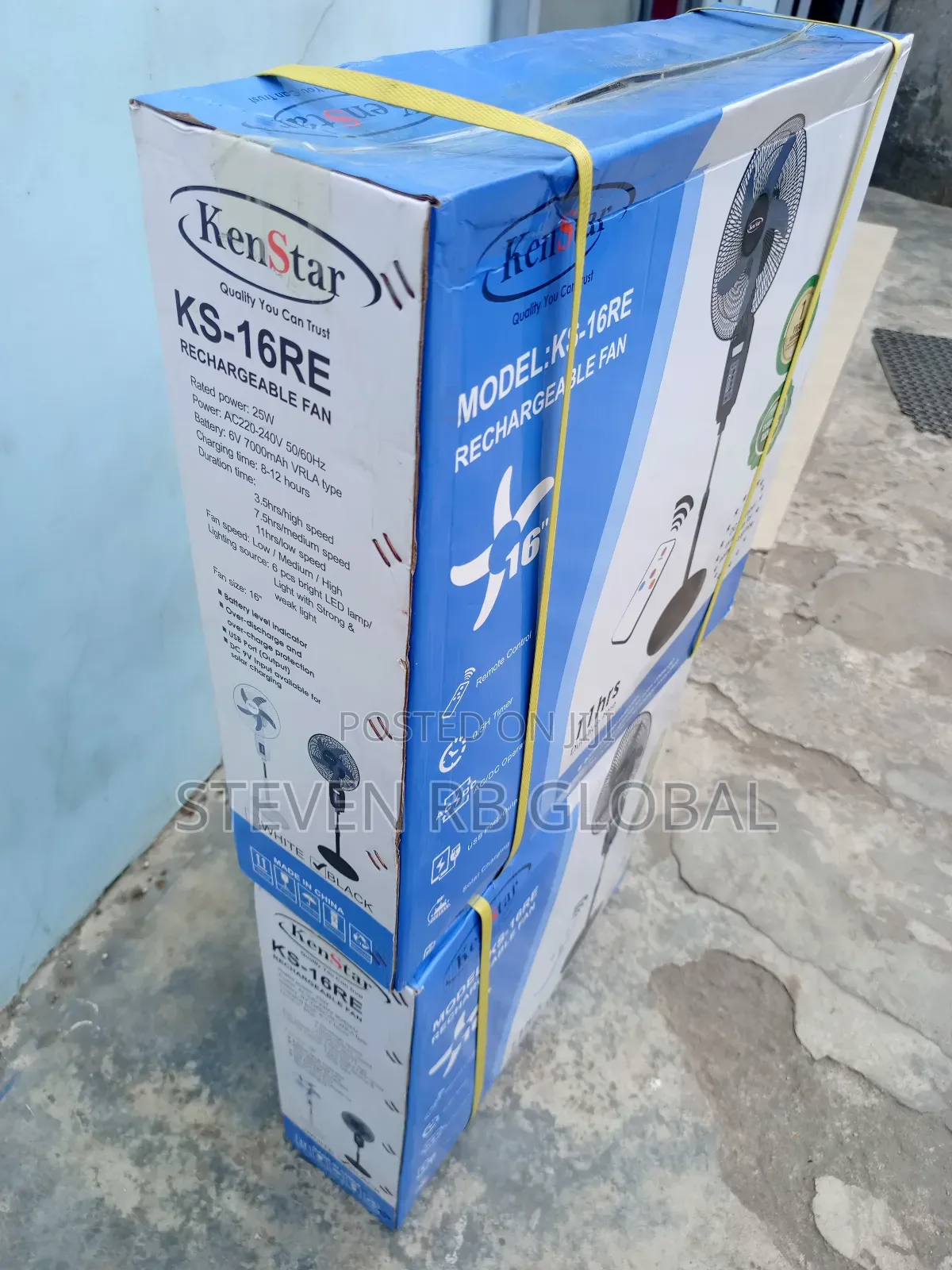 Kenstar 16” Rechargeable Standing Fan | Ks16re