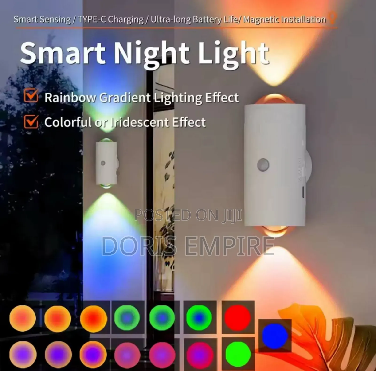 Smart Infrared Sensing Charging Wall Lamp Self-adhesive Magnetic