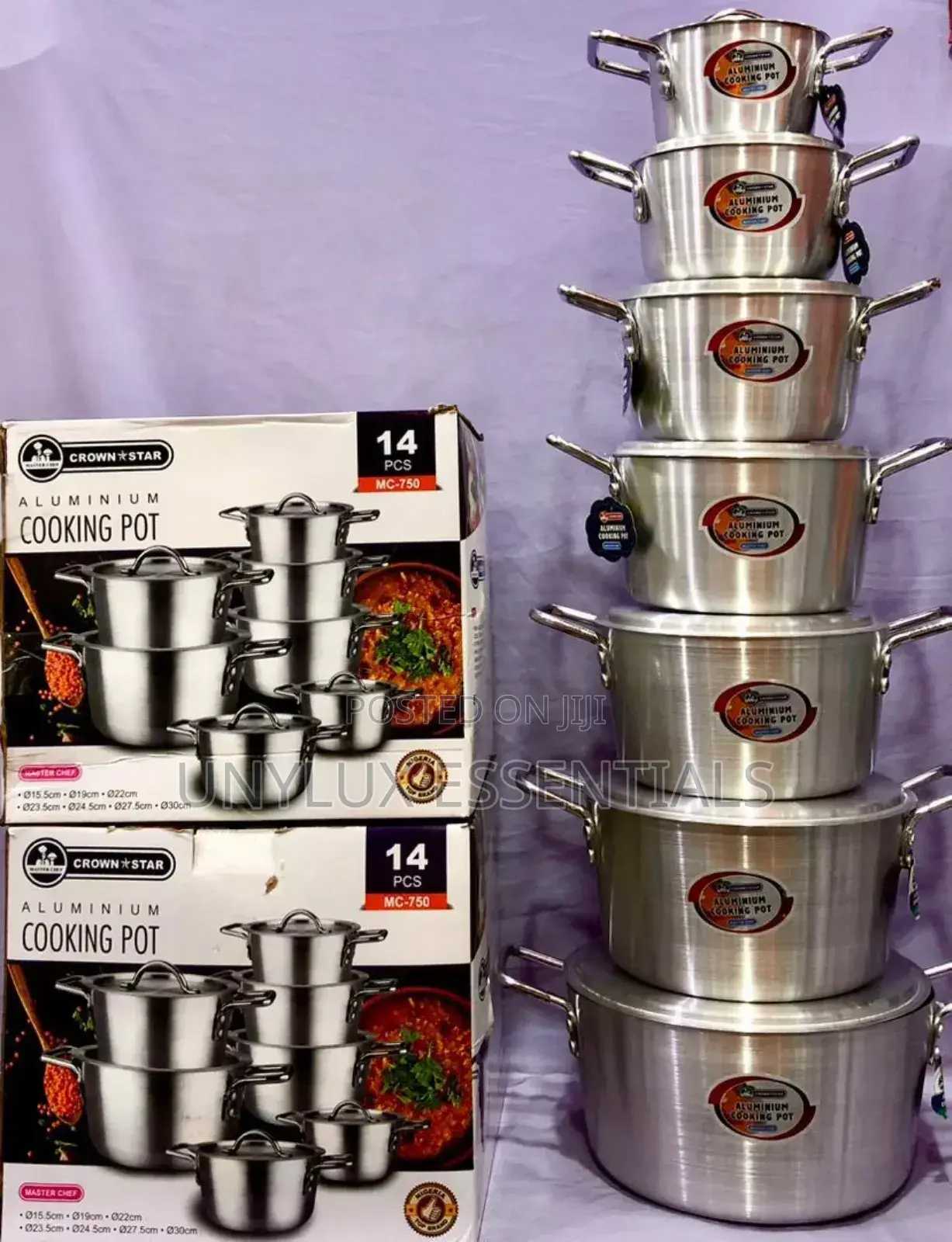 Crown Star Aluminum 14pcs Cookware Set (16-28cm)