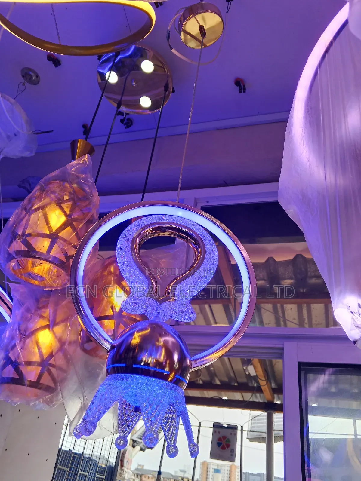 Modern Crystal Chandelier Led Ring Pendant Light – Luxury Ceiling Lamp