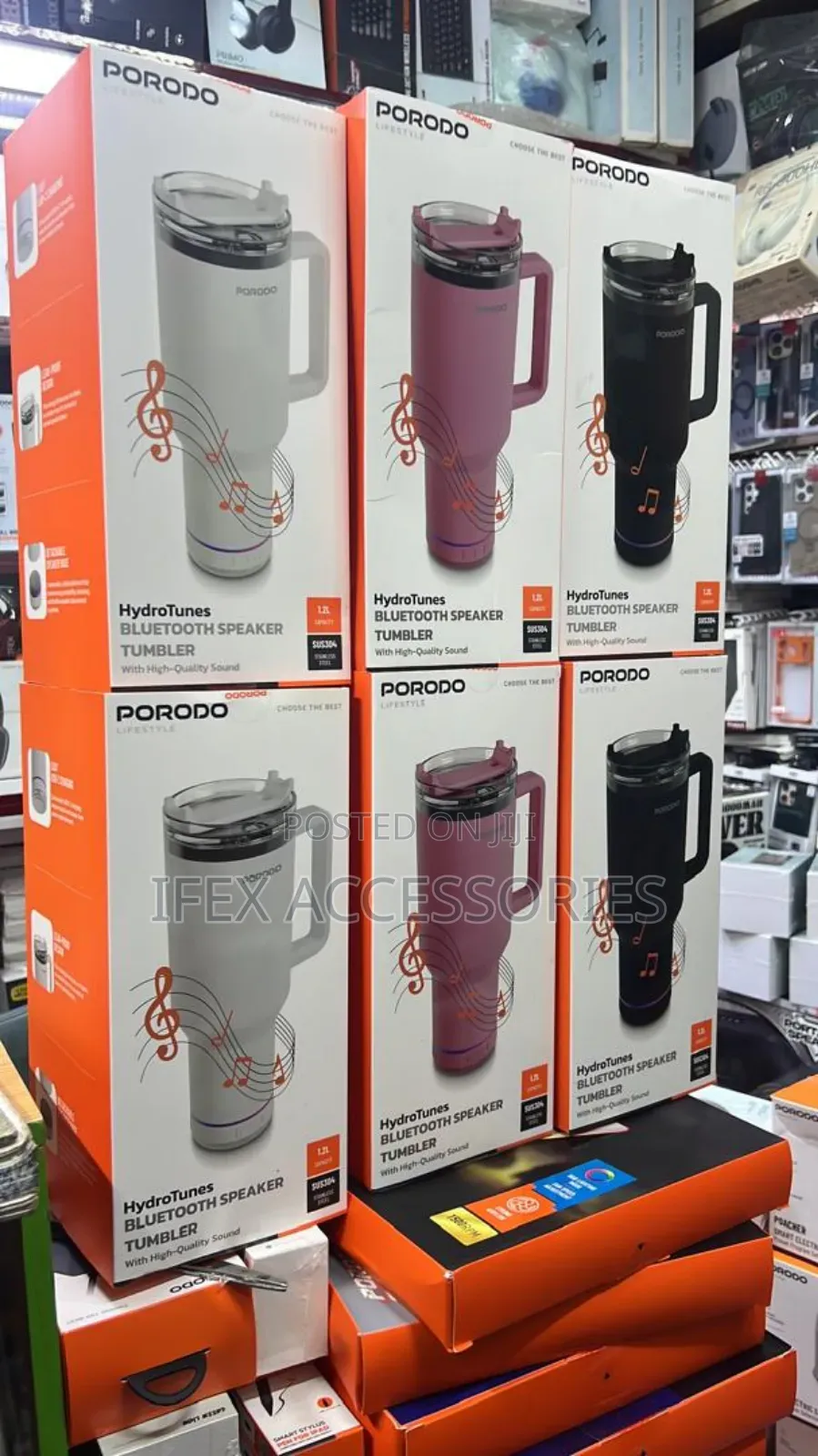 Porodo Hydrotunes Bluetooth Speaker Tumbler (With High Quality Sound)