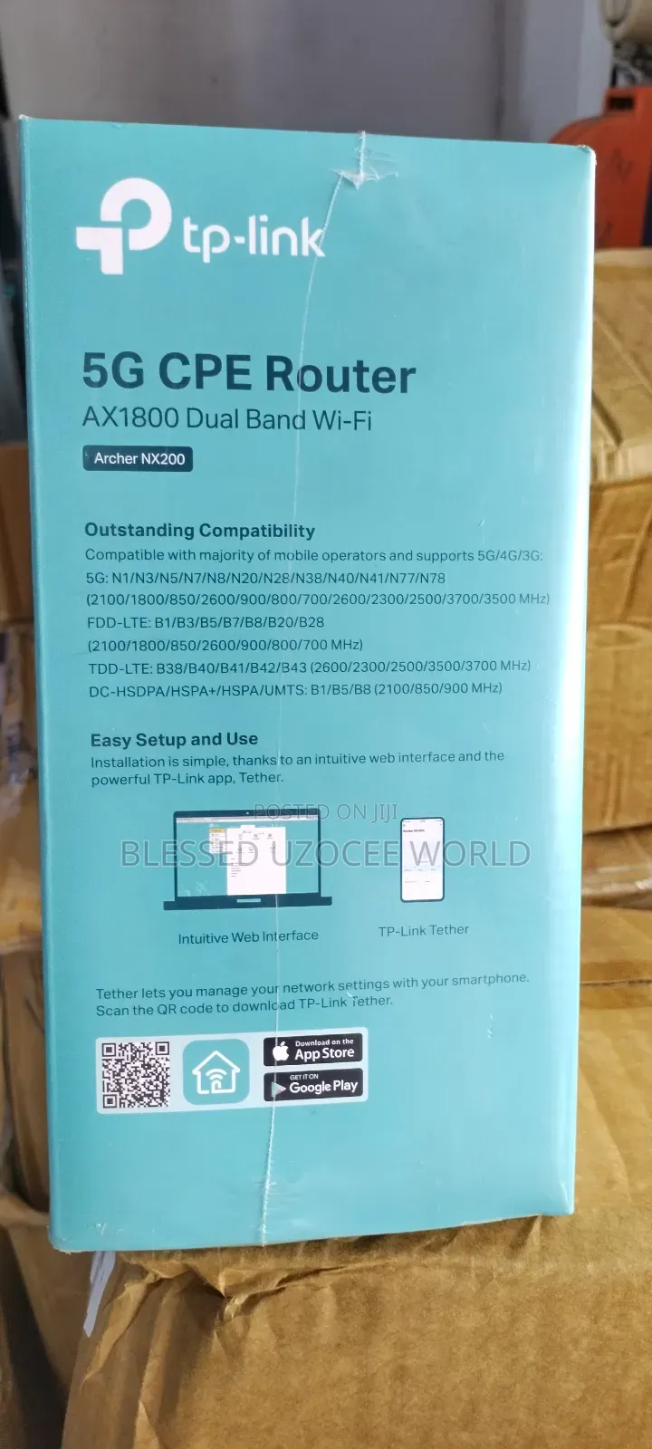 Tplink Archer Nx200 5g Ax1800 Dual Band Wifi 6 Cpe Sim Router Device