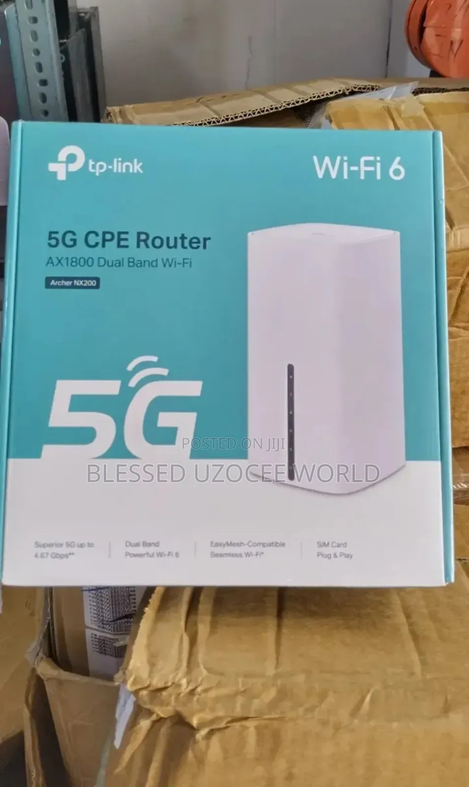 Tplink Archer Nx200 5g Ax1800 Dual Band Wifi 6 Cpe Sim Router Device