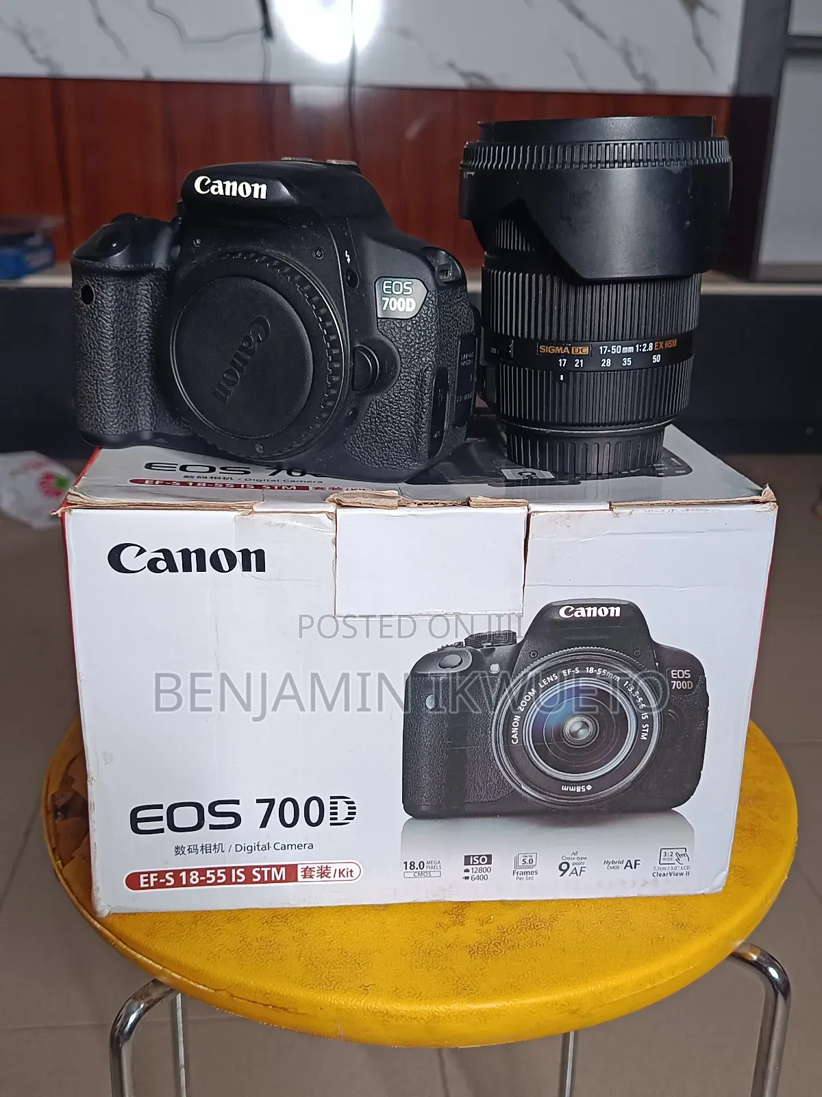 Canon 700d With 17-50mm Sigma Wide Angle Lens .
