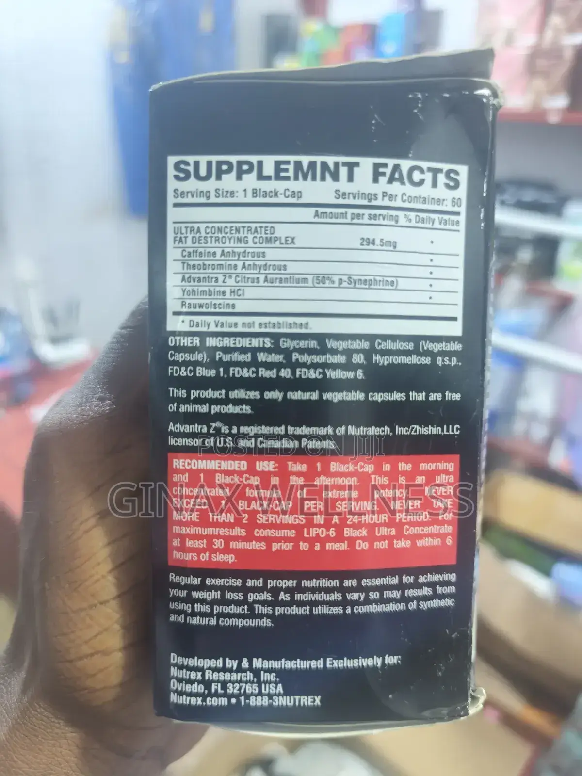 Nutrex Lipo 6 Black Capsules for Weight Loss and Metabolism